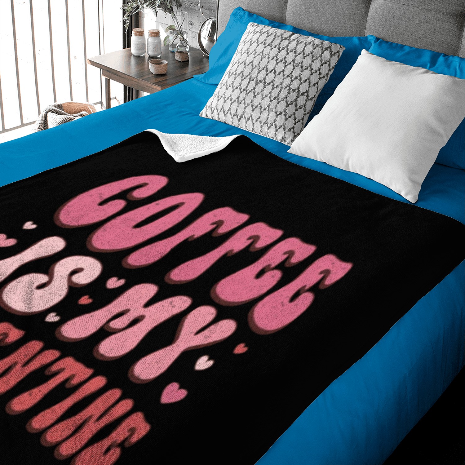 Coffee Lovers Coffee Is My Valentine Baby Blankets