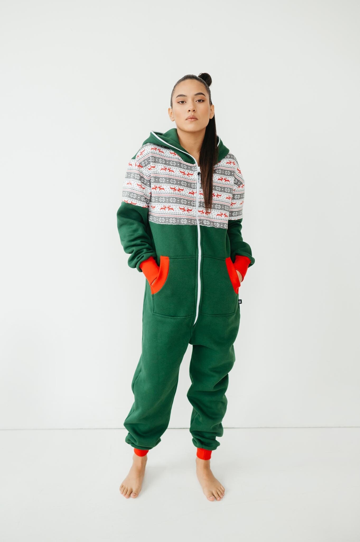 Christmas Men's Hooded Jumpsuit | Christmas Pajama Outfits | Family Matching Pajamas