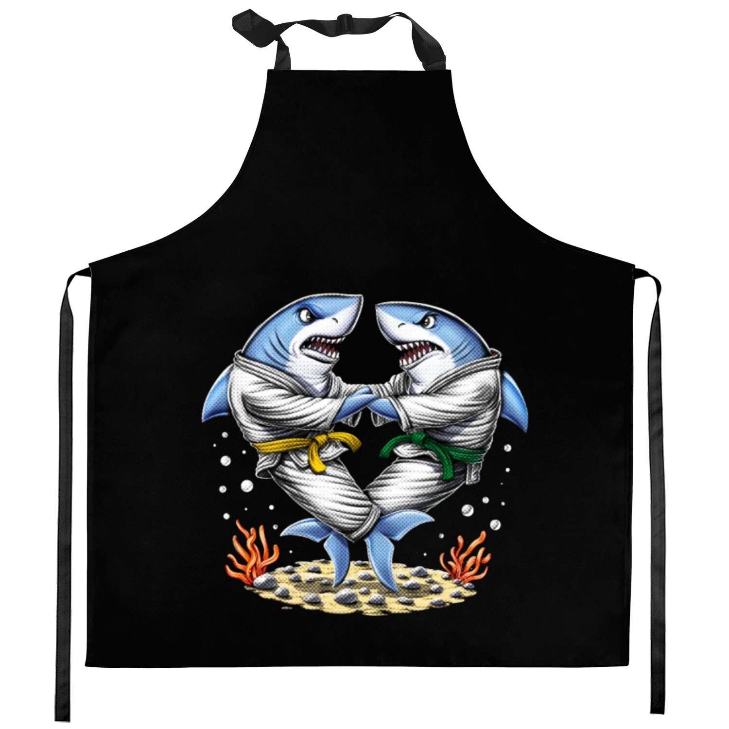Shark Jiu-Jitsu Wrestlers Kitchen Aprons