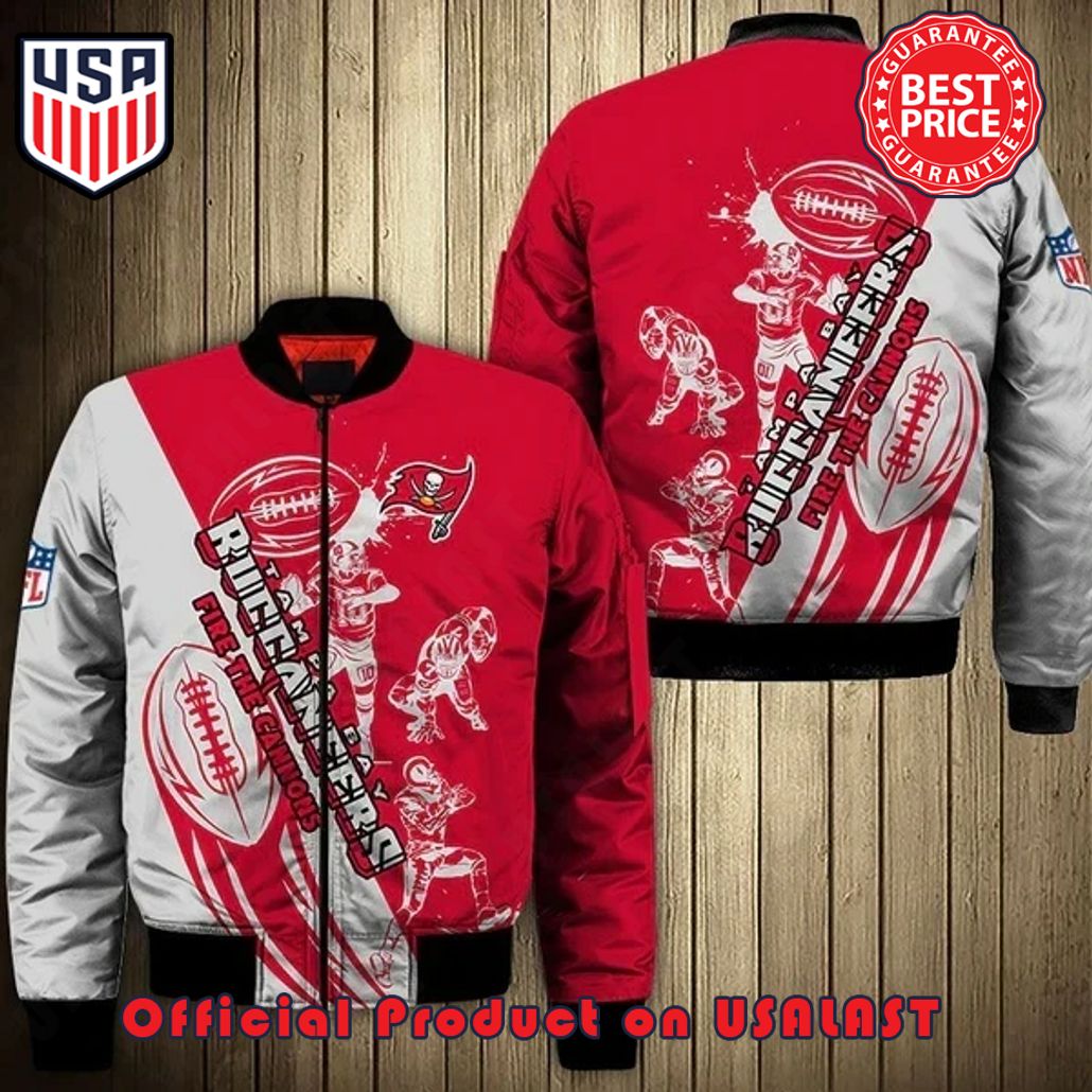 TAMPA BAY BUCCANEERS PLAYERS PATTERN BOMBER JACKET – RED