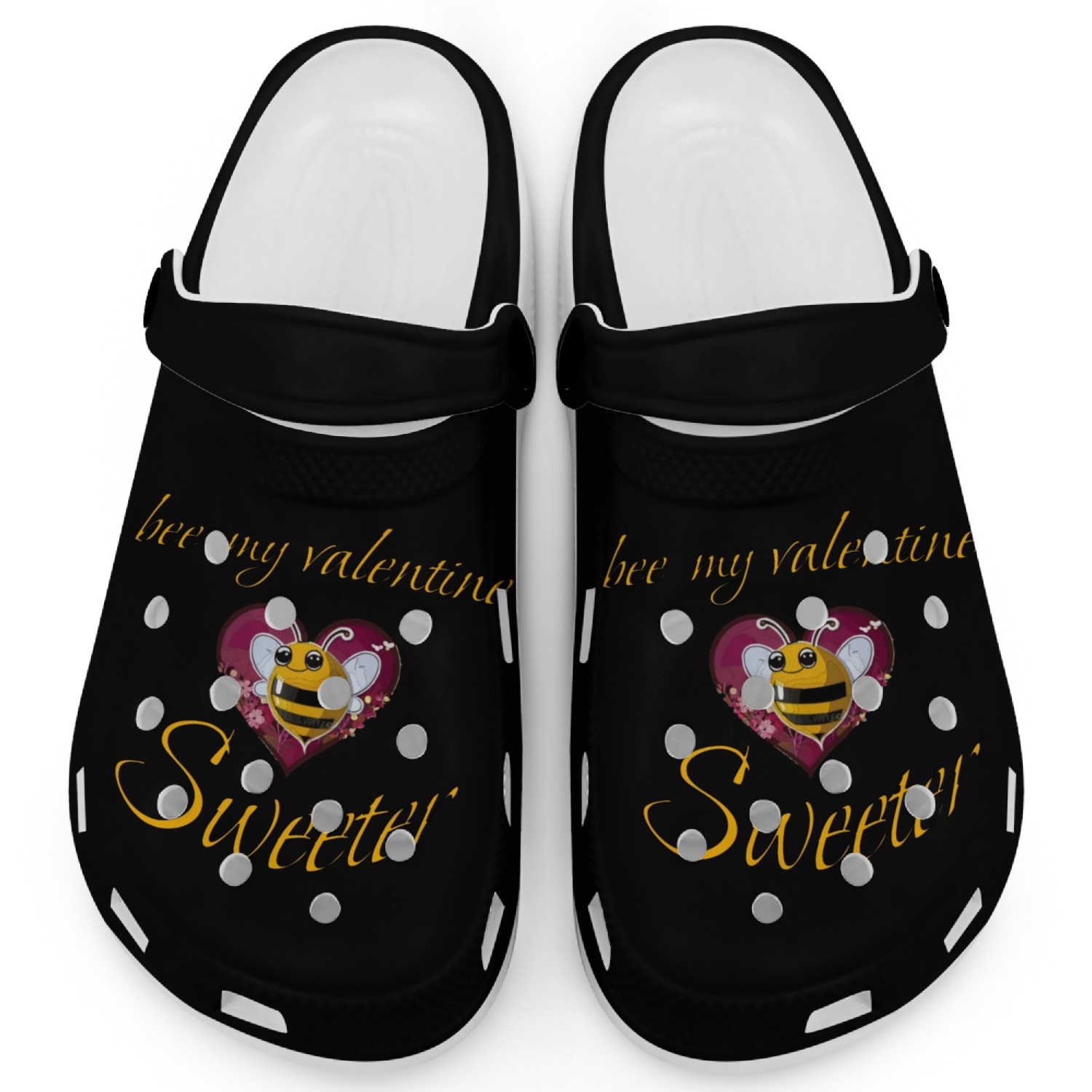 bee my valentine sweeter Clogs