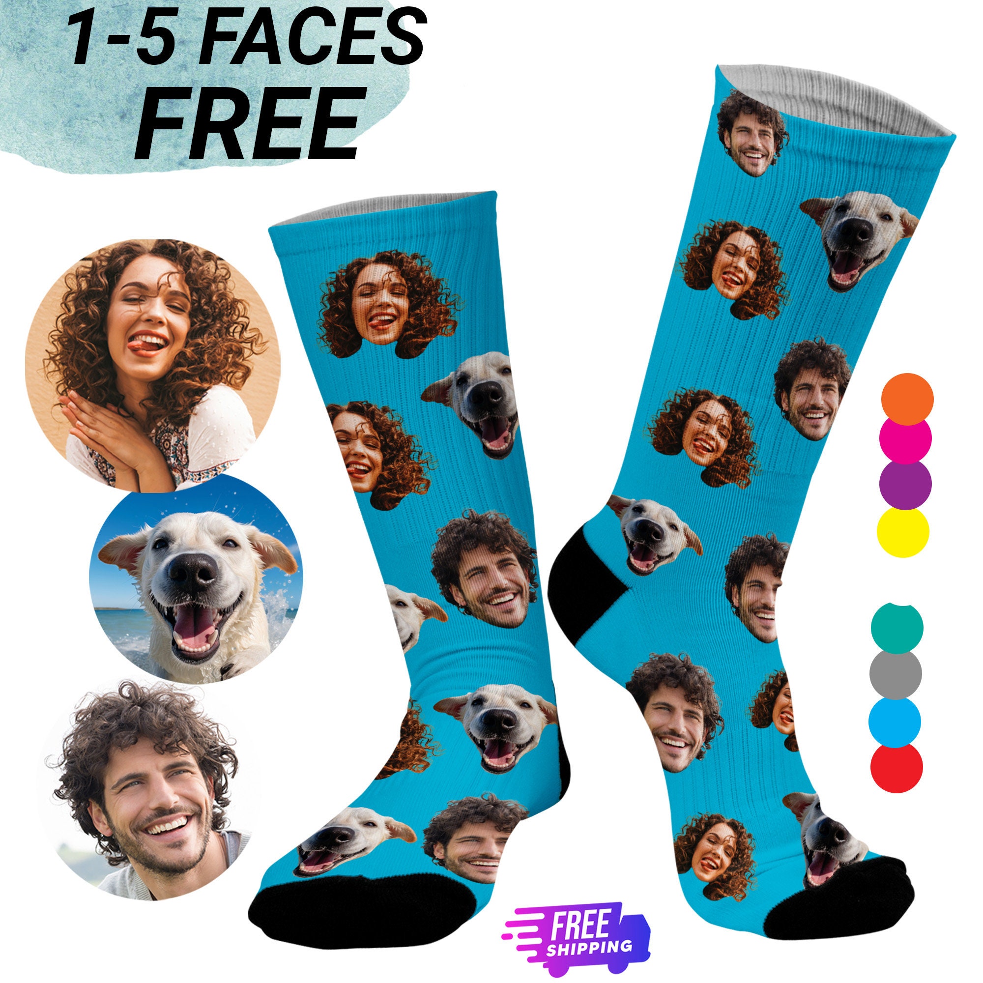 Custom socks with faces Personalized face socks for dad Custom photo socks Picture socks Customized grandpa socks Worlds best dad