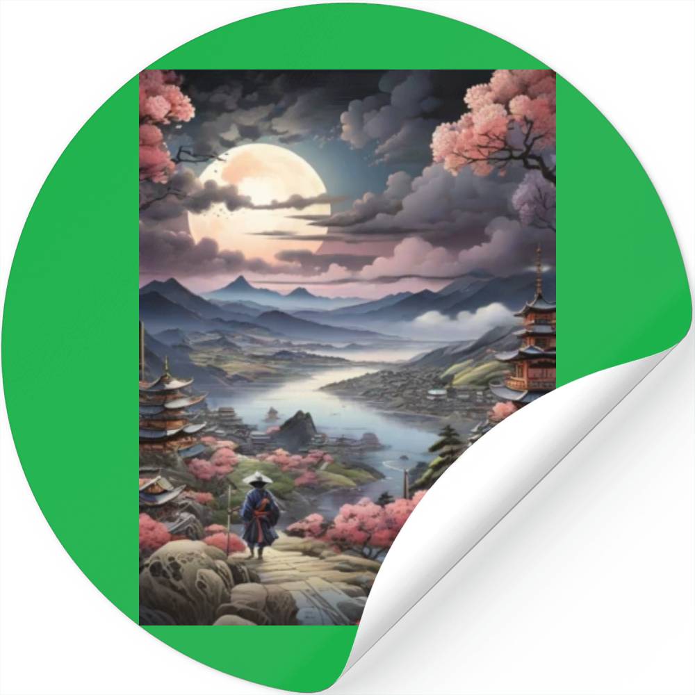 japanese art Stickers