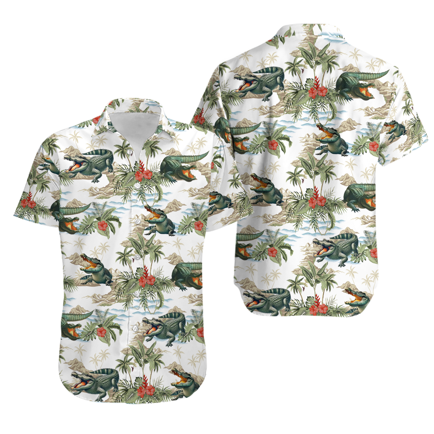 Alligator Hawaiian Shirt, Gator Shirts Summer Beach Aloha Hawaiian Shirt