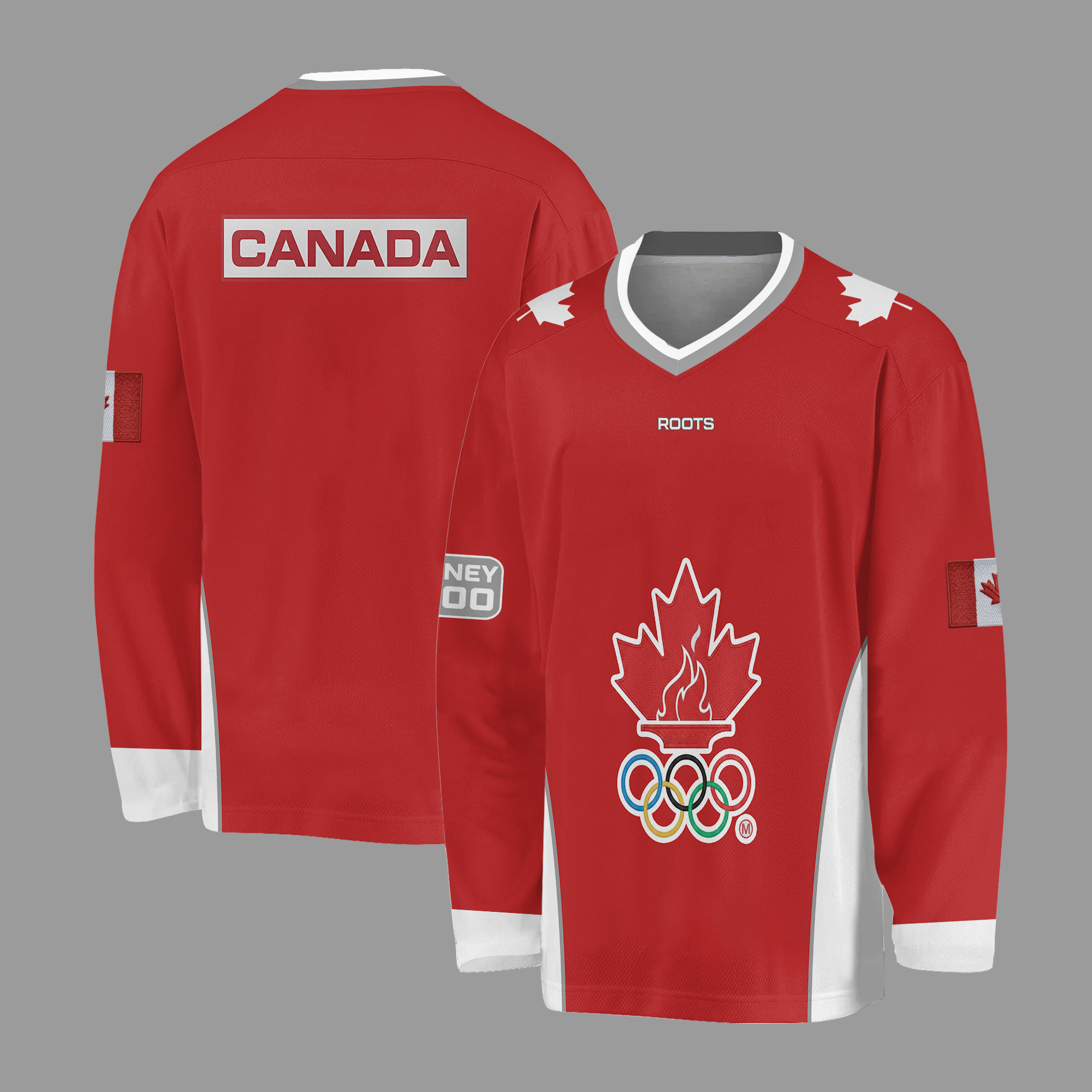 Rare, Vintage, 2000 Sydney Olympics Roots Canada medal ceremonies jersey