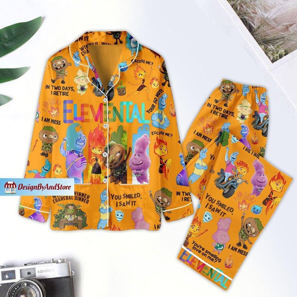 Elemental Pajamas Set, Movie Pajamas Set, Family Matching Pajamas Set