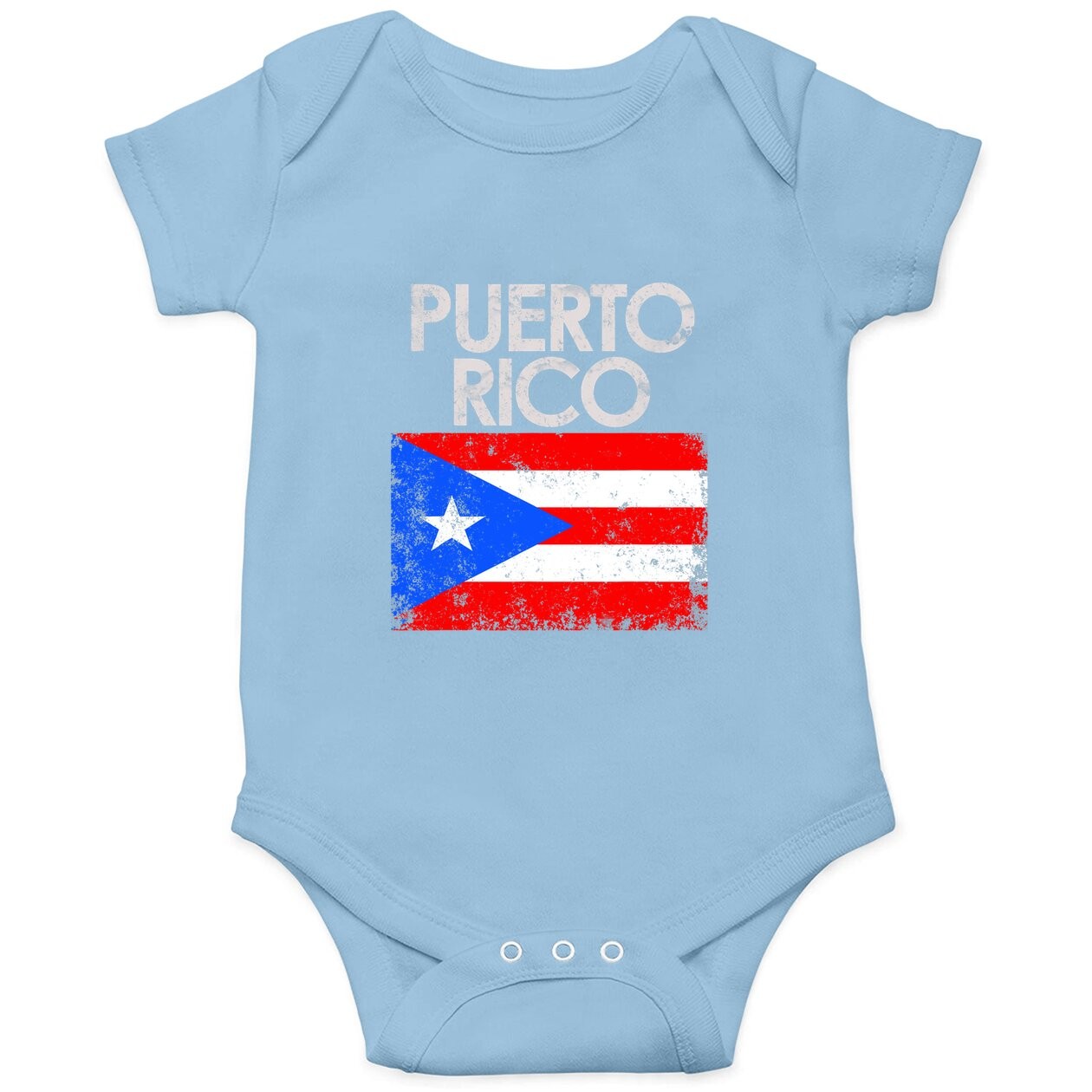 Vintage Puerto Rico Rican Flag Baby Bodysuit