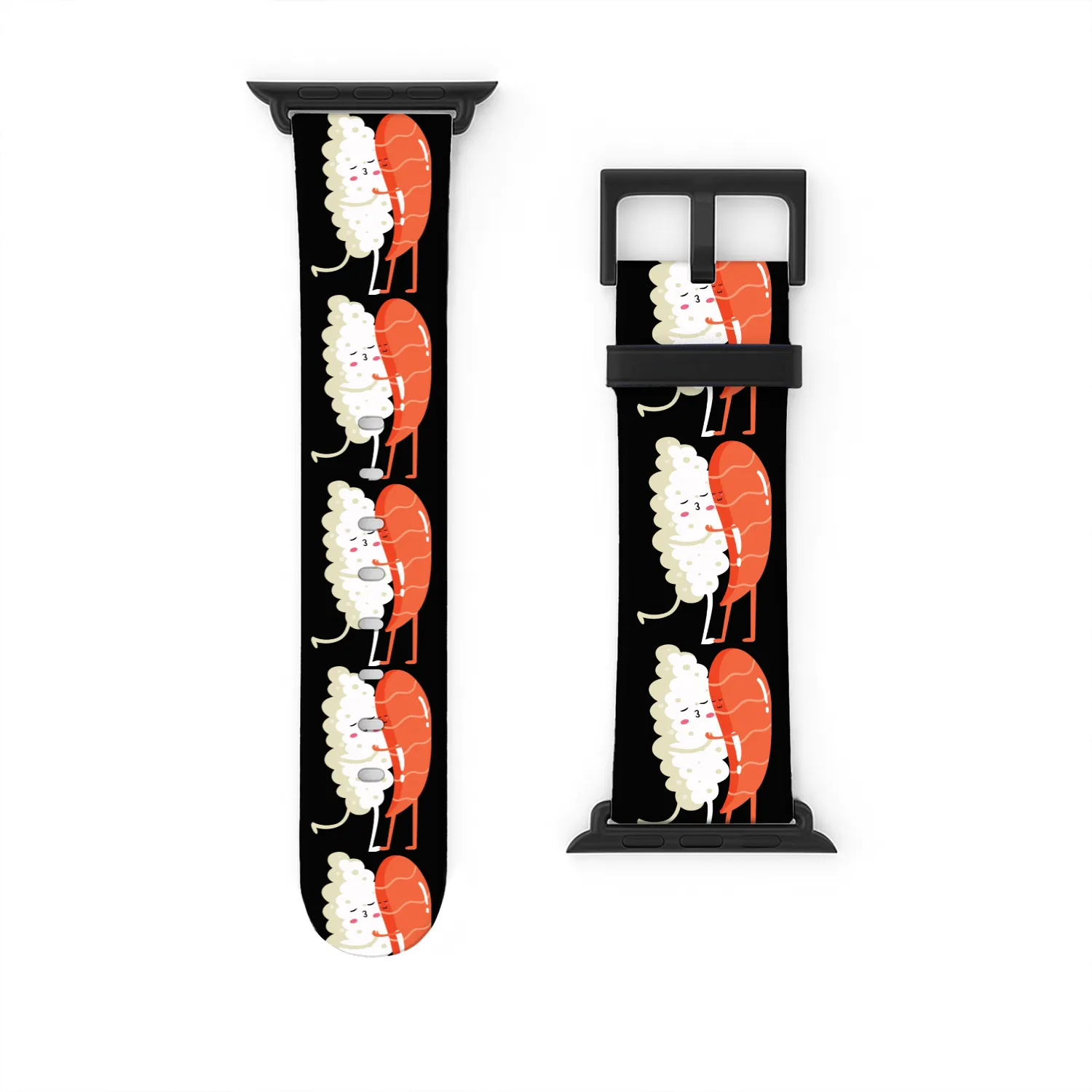 Sushi Japanese Food Kissing Lover Valentine Watch Bands For Apple Watch