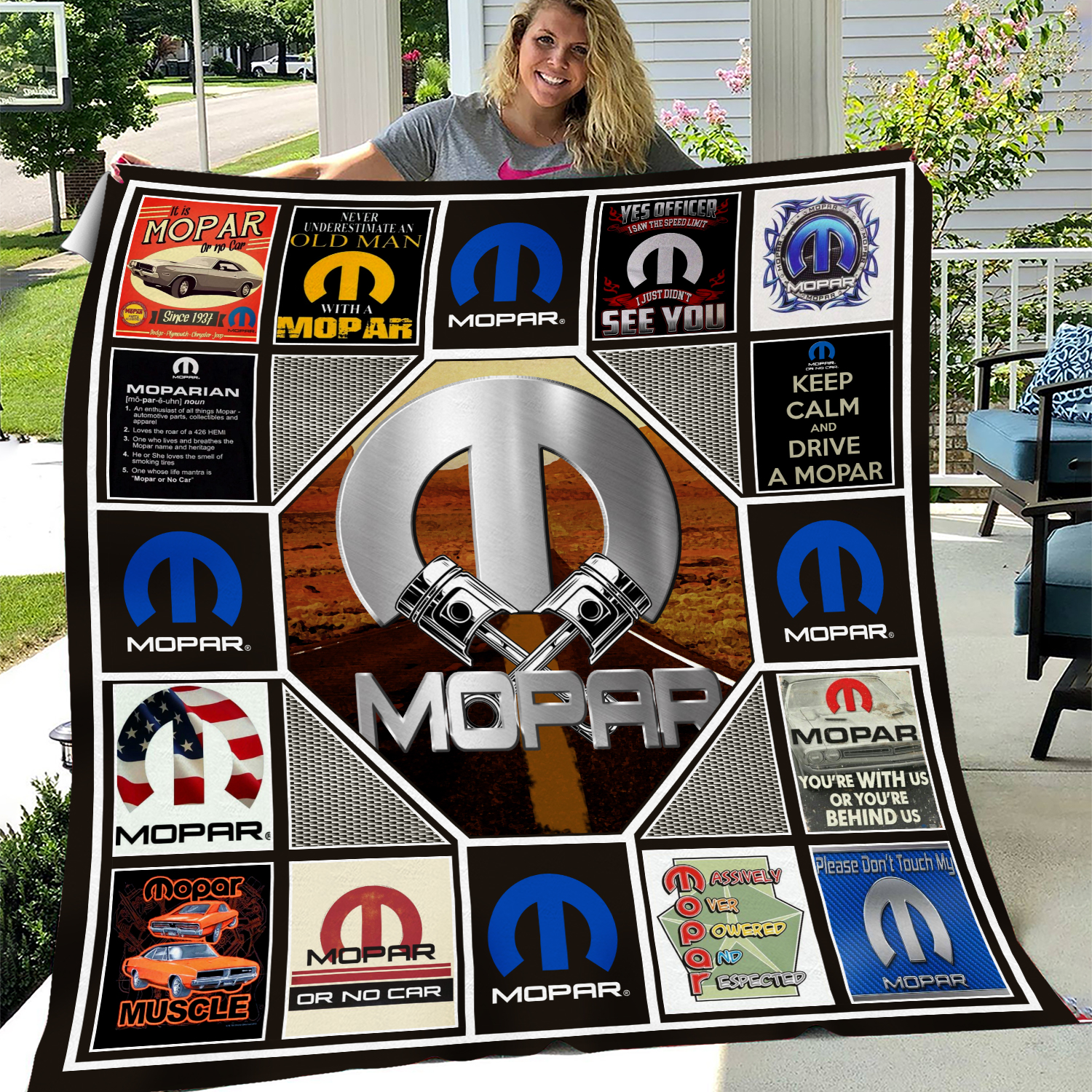 Mopar Muscle Quilt Blanket, Gift For Fans