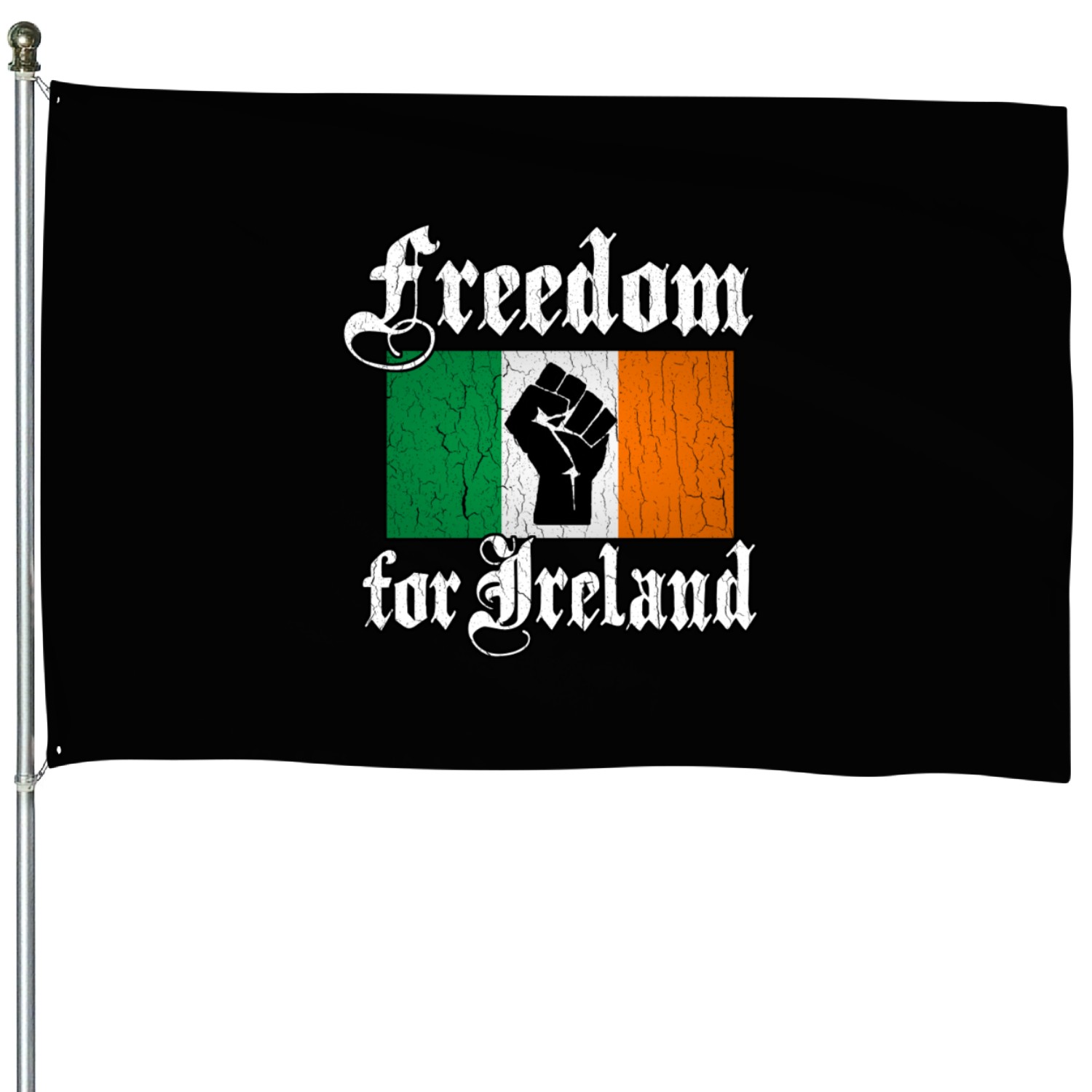 Vintage Irish Flag (distressed design) House Flags