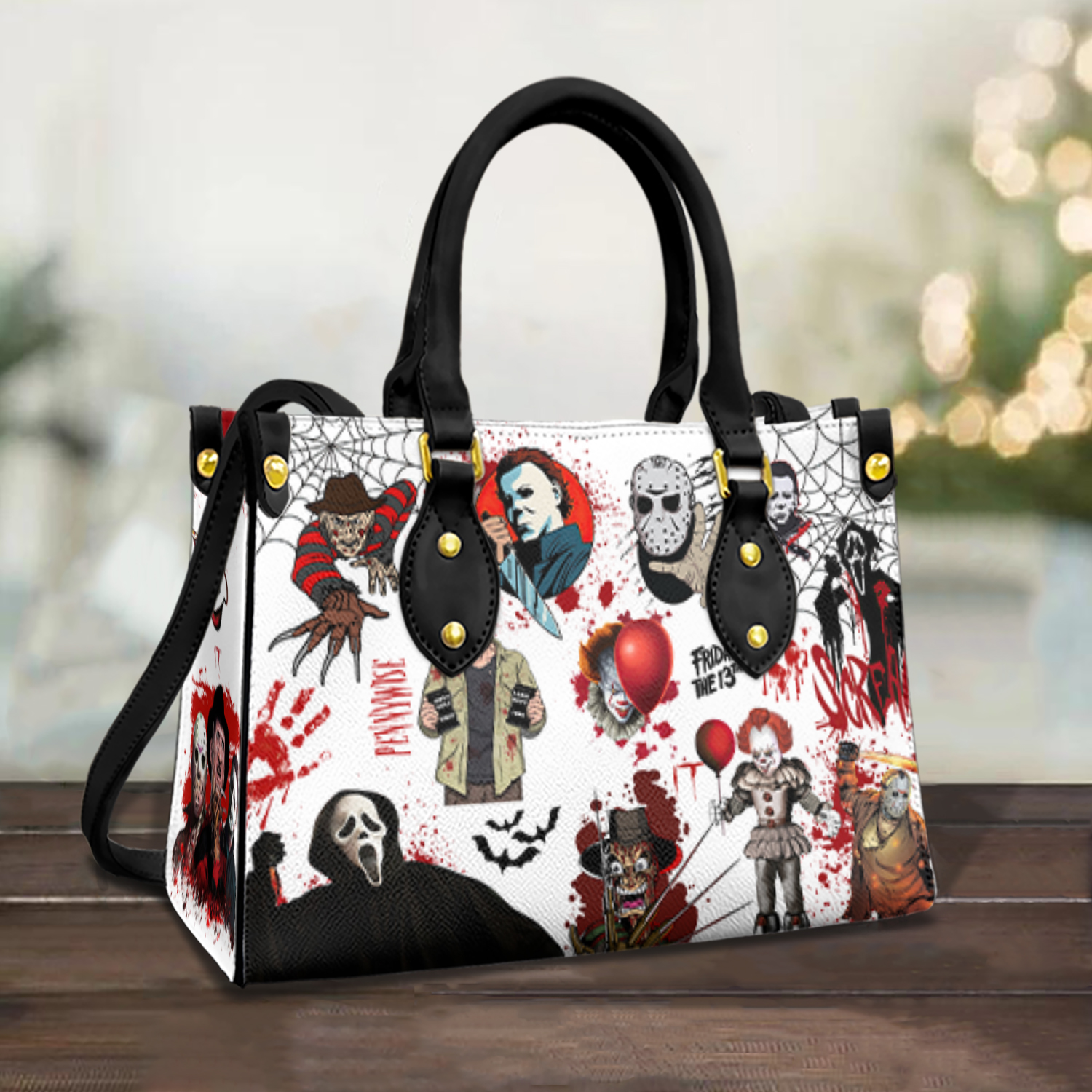 Halloween Leather Handbag, Michael Myers Handbag, Horror Movie Characters Bag, Woman Shoulder Bag,Movie handbag,Halloween Gift,Vintage bags
