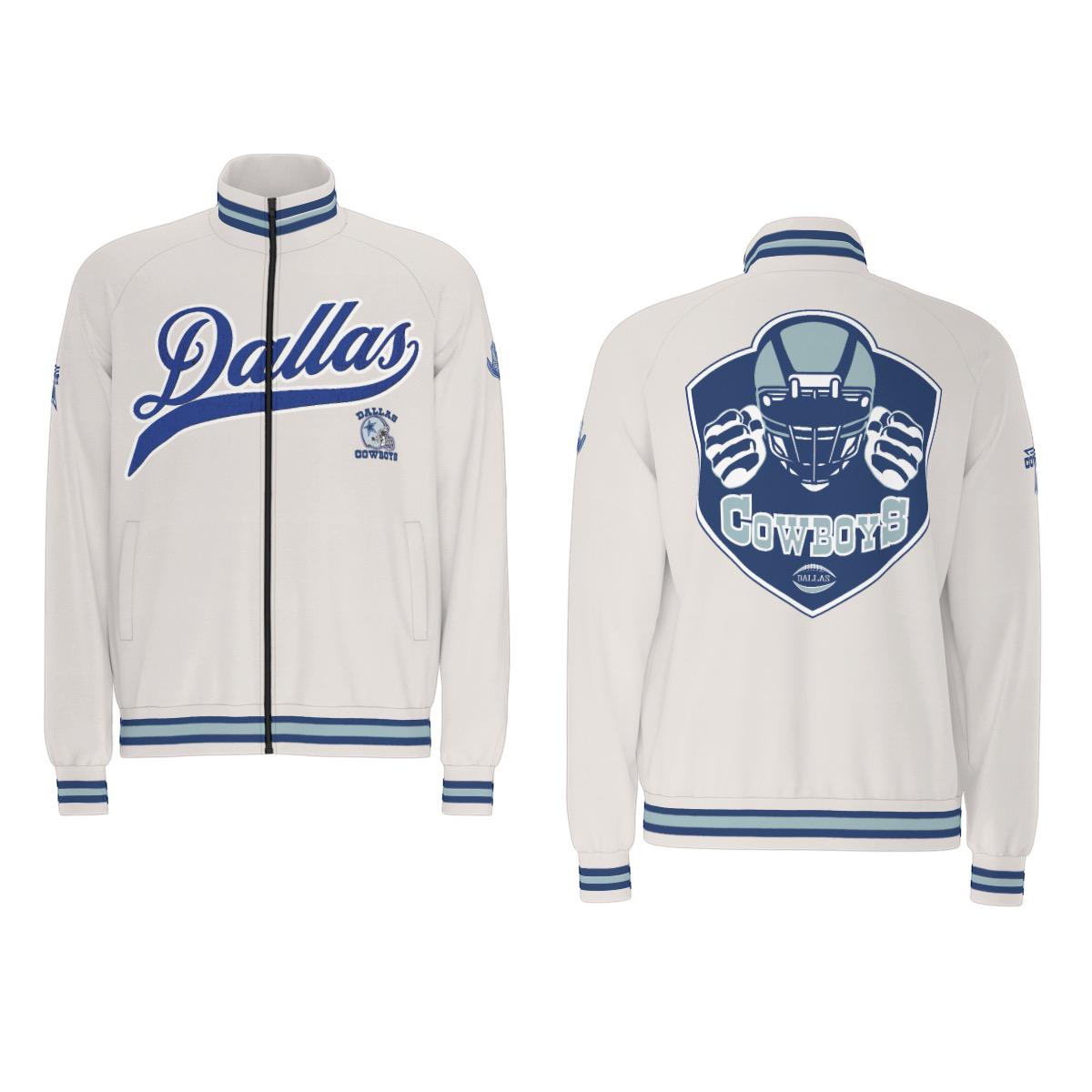 Dallas Cowboys Raglan-Sleeve Stand Collar Jacket