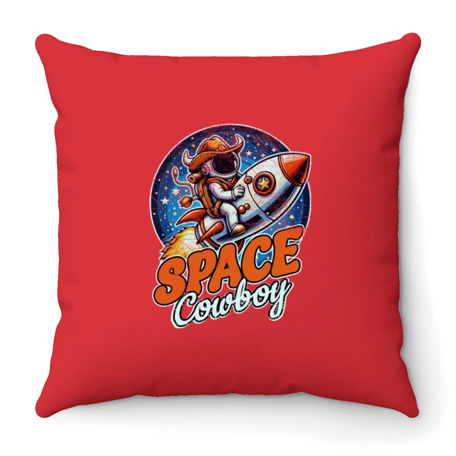 Space Cowboy Throw Pillows