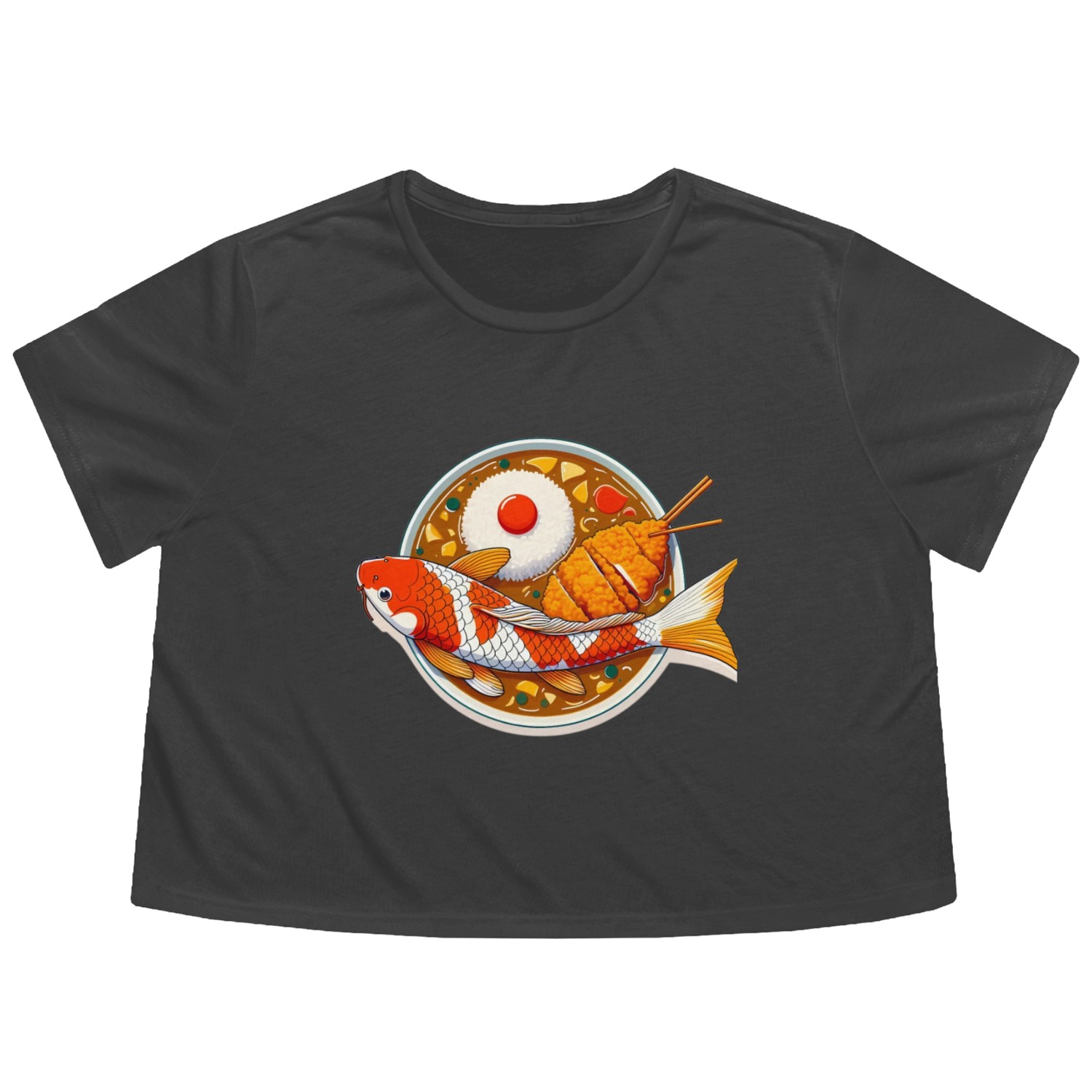 Koi Meets Katsu: An Elegant Japanese Fusion Flowy Cropped Tees