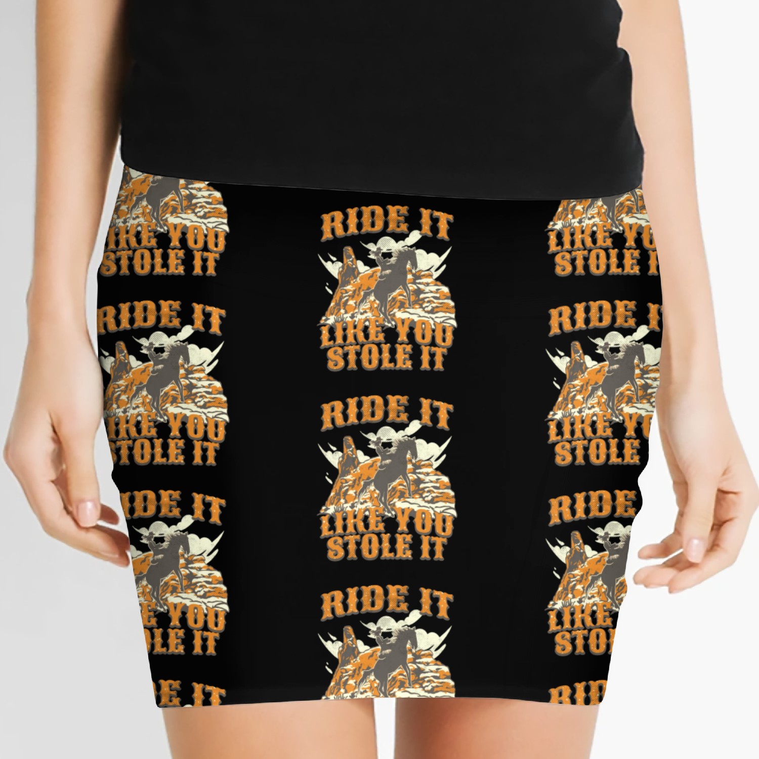 Ride It Like You Stole It Cowgirl Horse Country Women's Mini Skirts