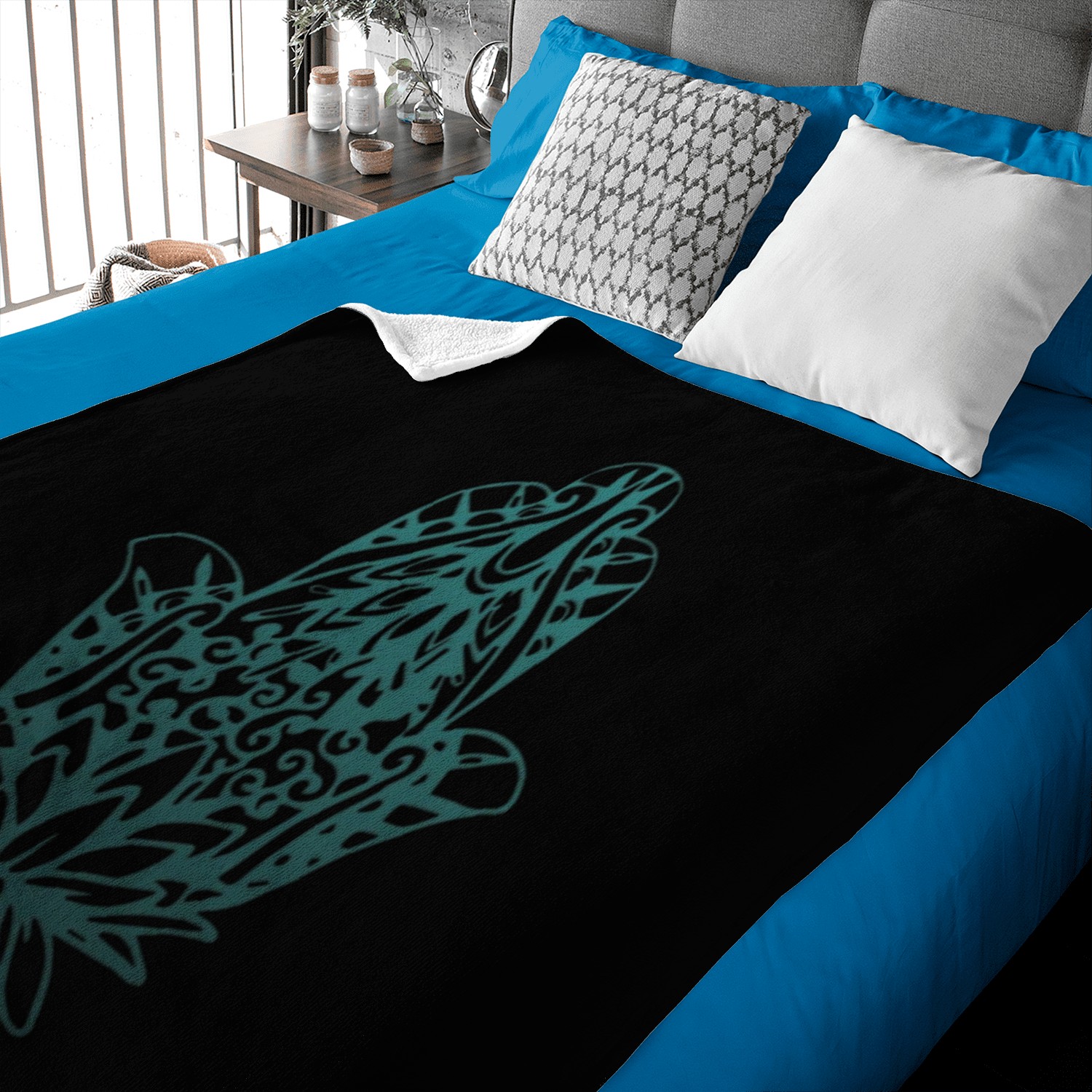 The Mandala Hand: A Symbol of Peace and Harmony Baby Blankets