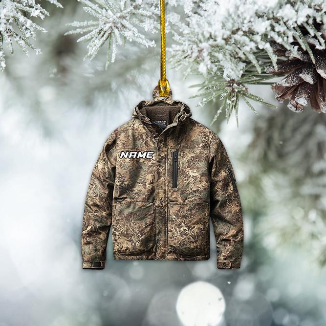 Personalized Hunting Jacket Christmas Ornament Hunting Coat Christmas Ornament Hunting Season Gift Decor Hunter Ornament Gift
