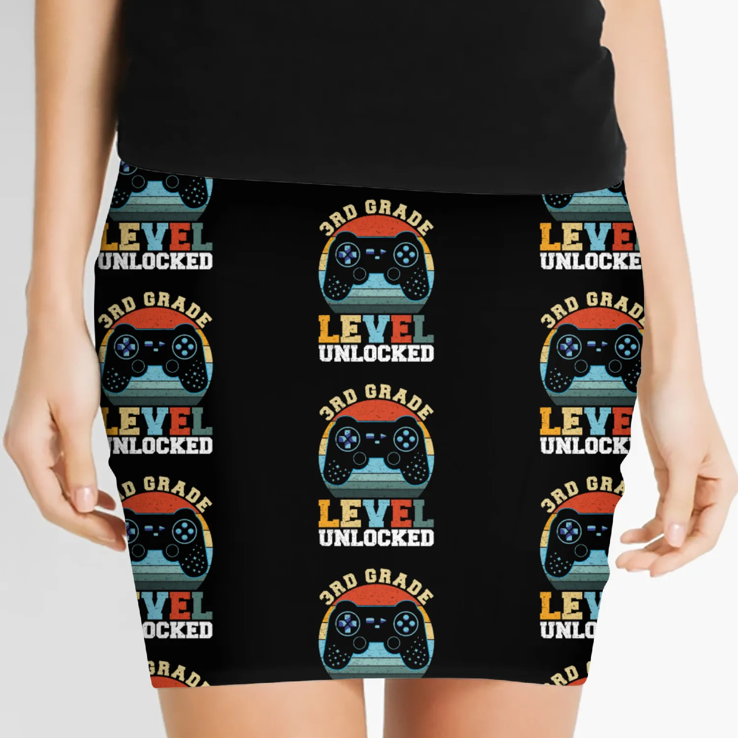 3rd Grade Level Unlocked Vintage T-shit Women's Mini Skirts