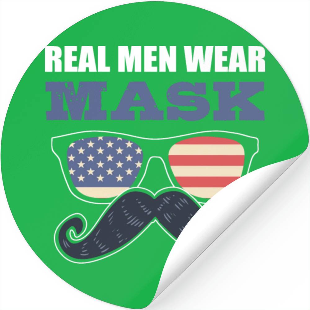 Men Wear Masks Bearded Man Gift Stickers