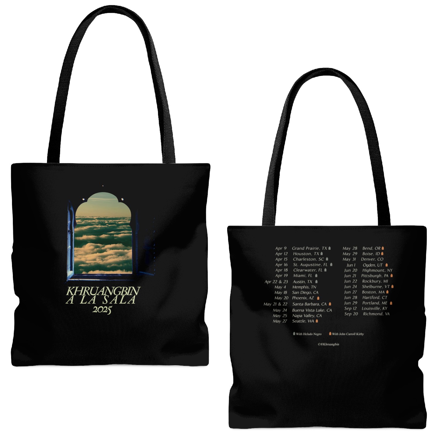 khrua bin Band A La Sala Tour 2025 Dates List Two Sides Unisex Tote Bags (AOP)
