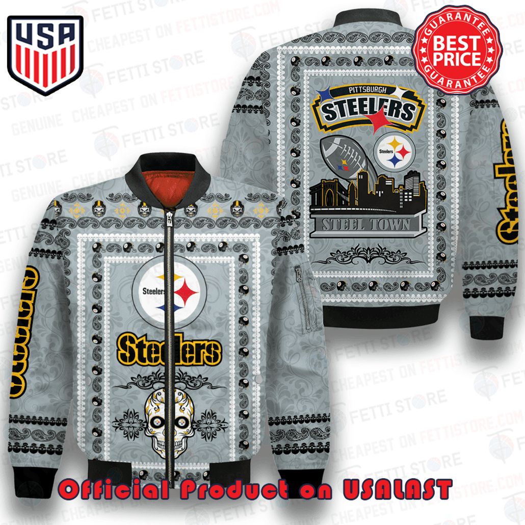 PITTSBURGH Steeler CLASSIC PATTERN football 3D BOMBER JACKET