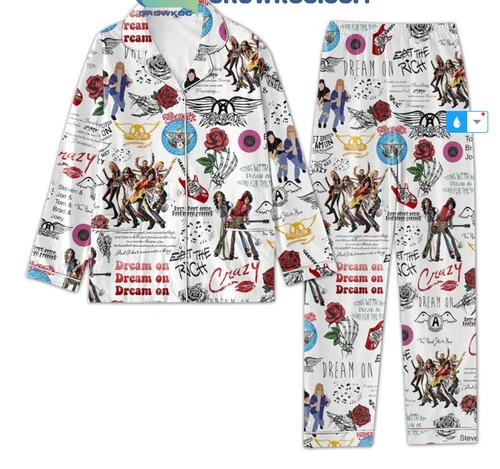 Aerosmith How About Some Backstage Passes Polyester Pajamas Set