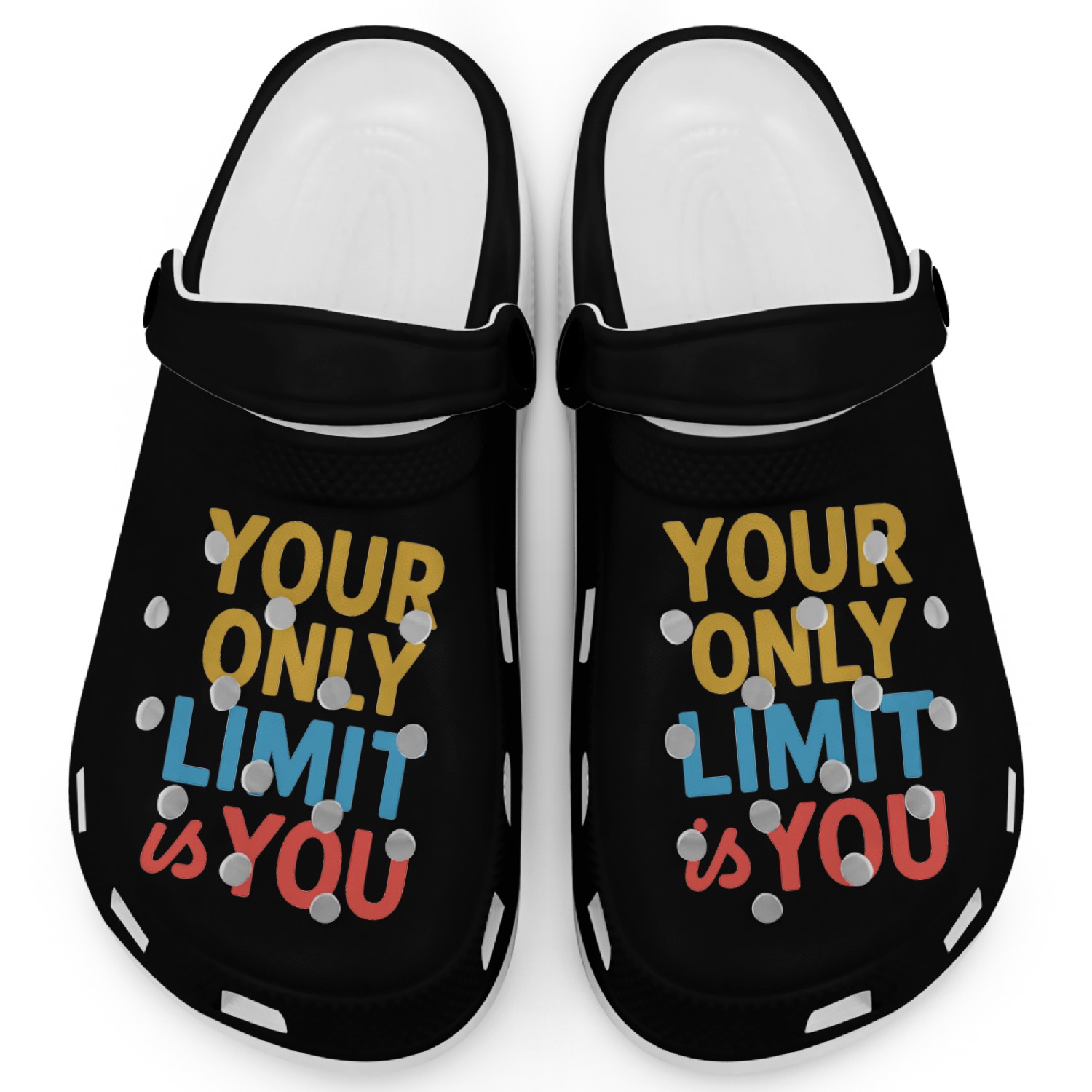 Your Only Limit Is You – Soft Pastel Motivational Clogs