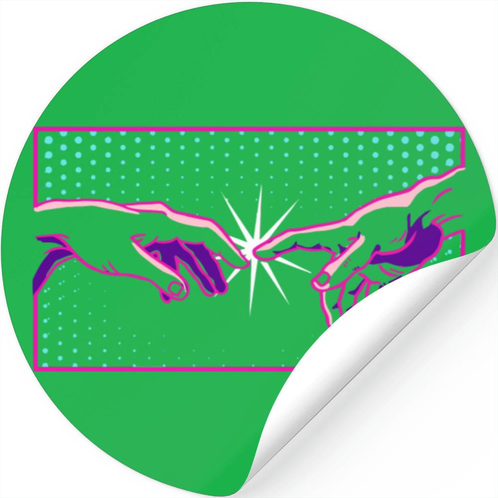 The Creation Of Adam Michelangelo Stickers