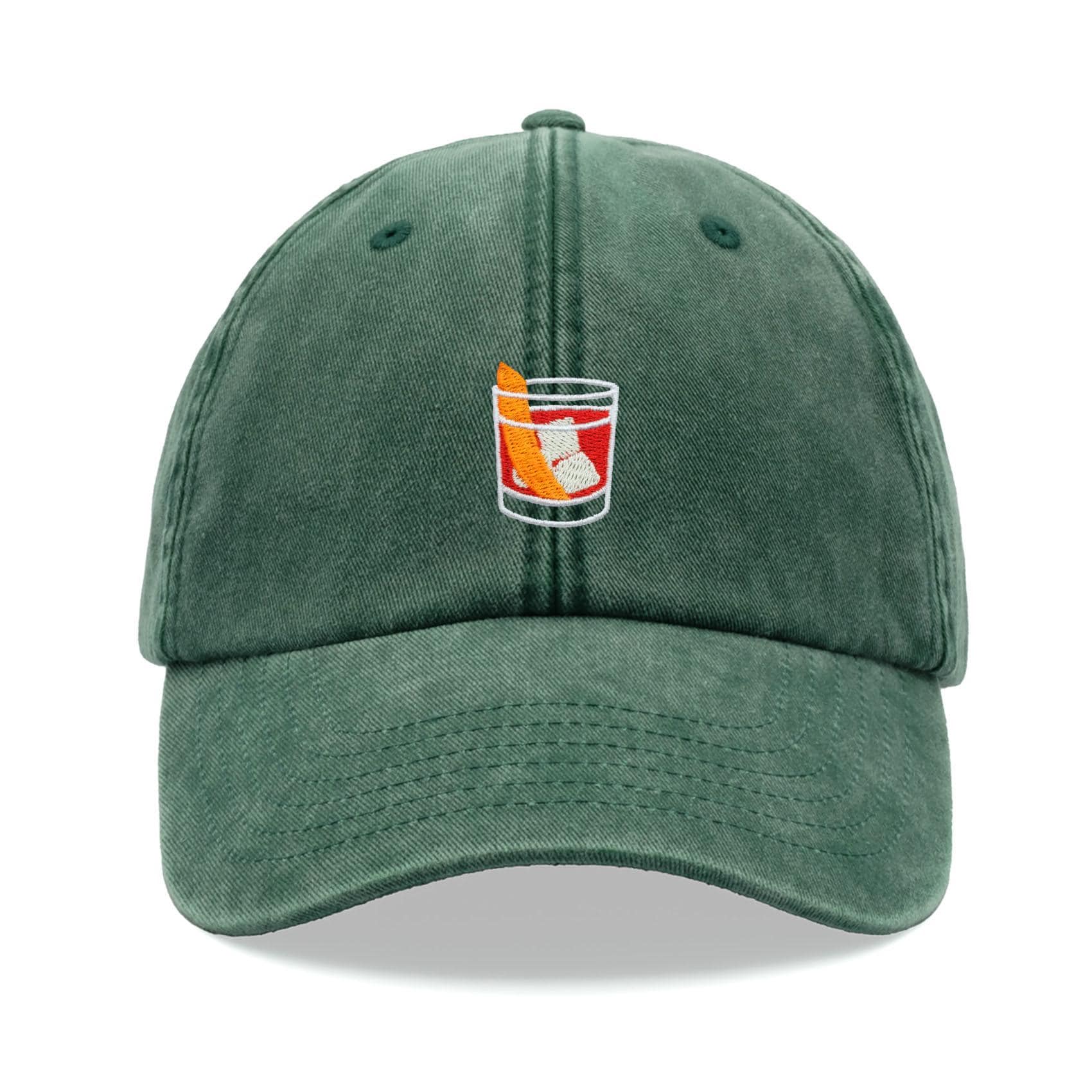 Negroni Cocktail Baseball Cap Vintage Washed Cotton Unisex Dad Hat Adjustable Gin Drinker Funny Faded Sports Sun Summer Holiday Hiking
