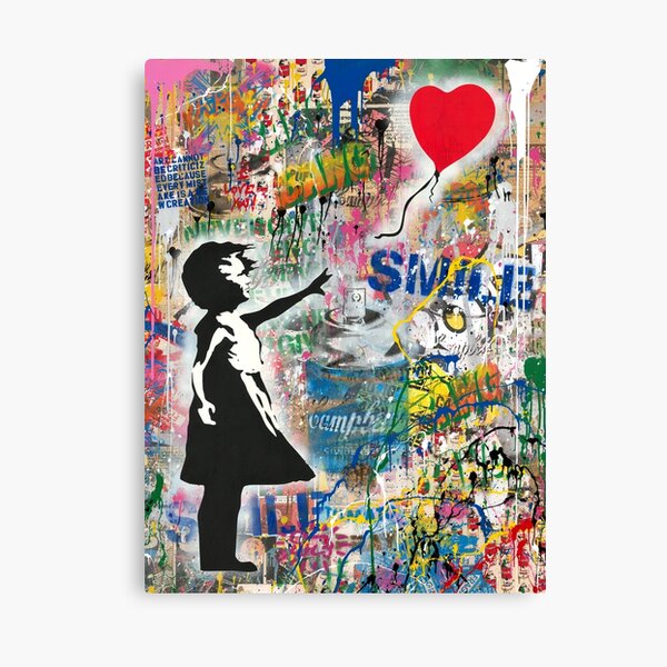 Balloon Girl Street Art Mashup Canvas