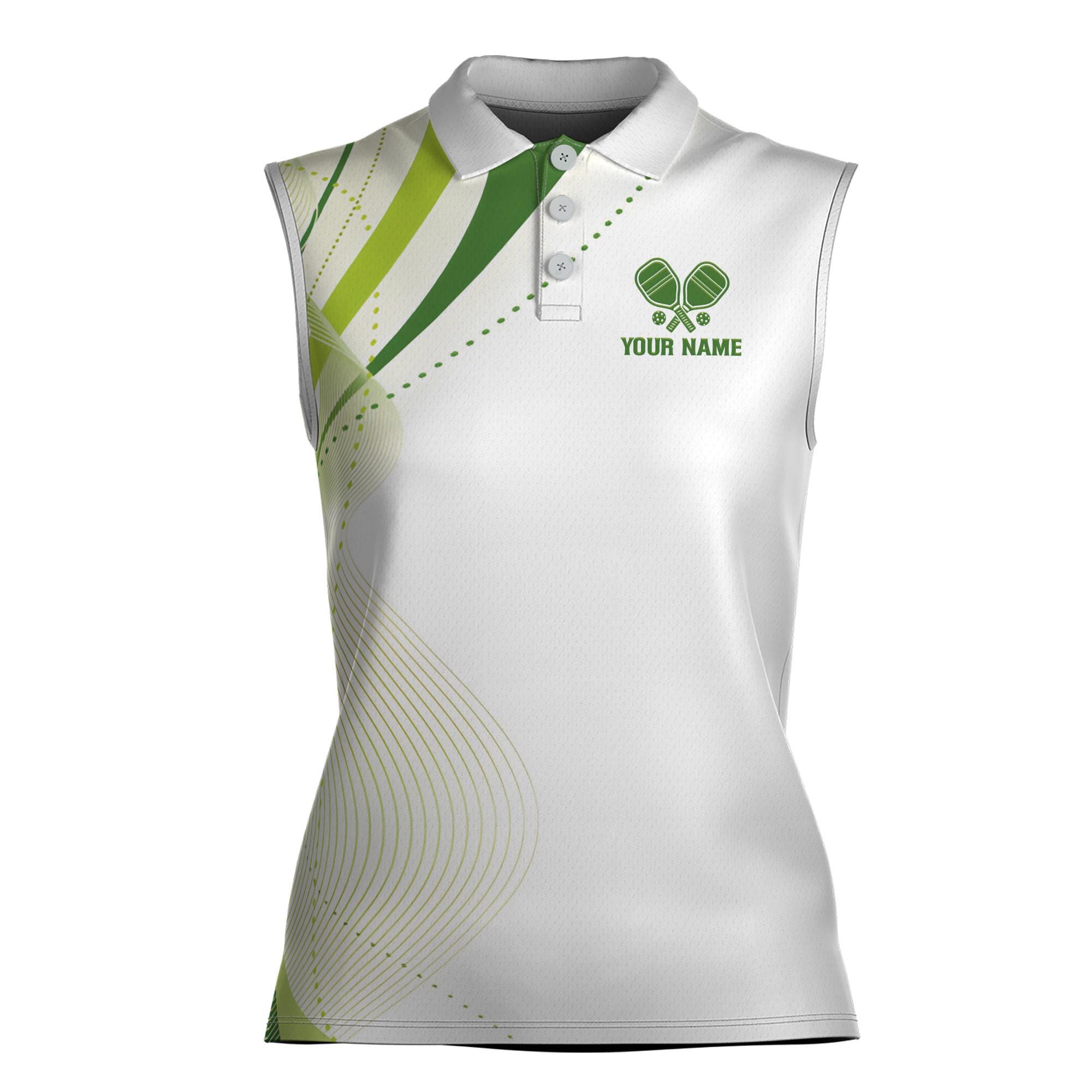Custom Name Pickleball Is My Favourite Game Women Sleeveless Polo