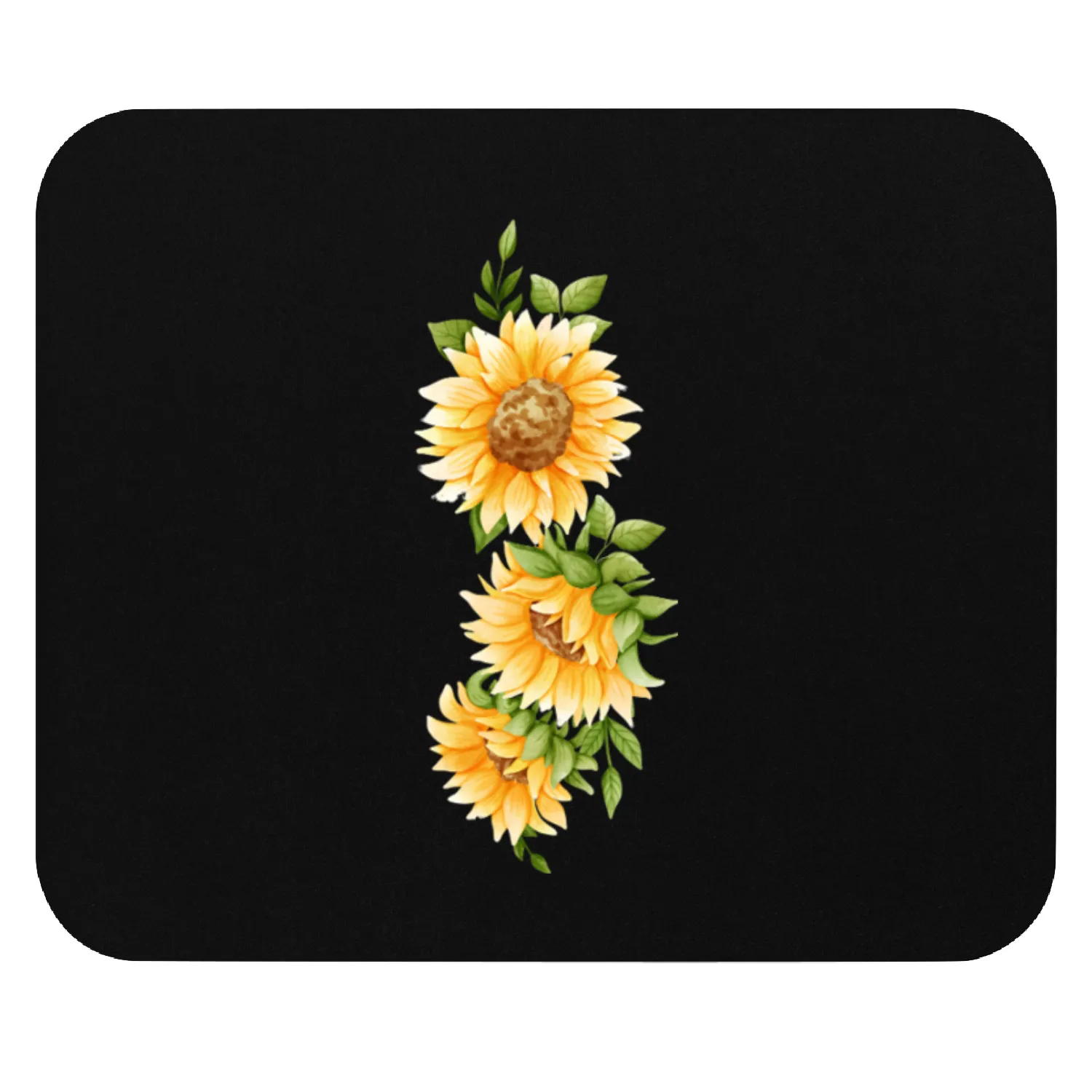 Radiant Sunflowers – Hand-Drawn Floral Sticker & M Mouse Pads