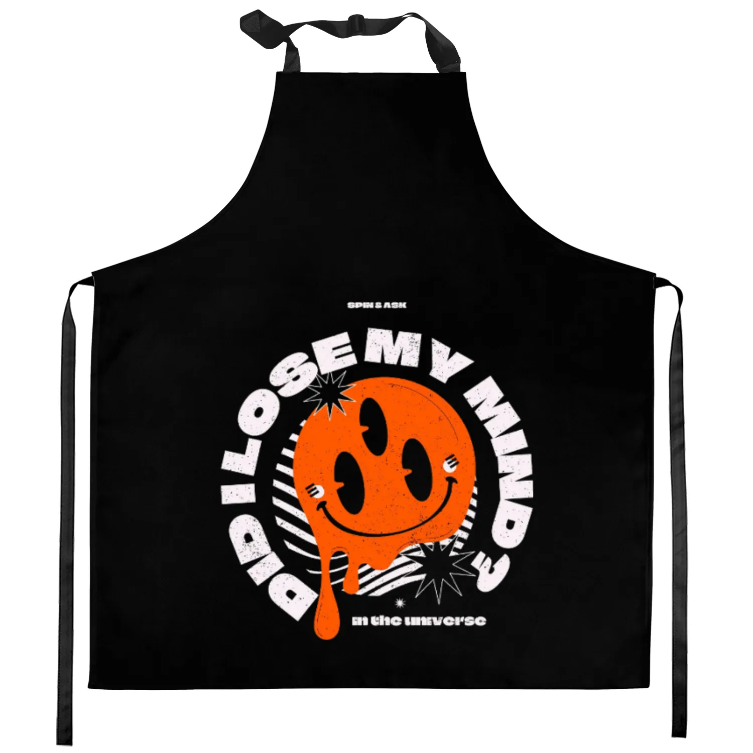 Playful Melting Smile Design Kitchen Aprons
