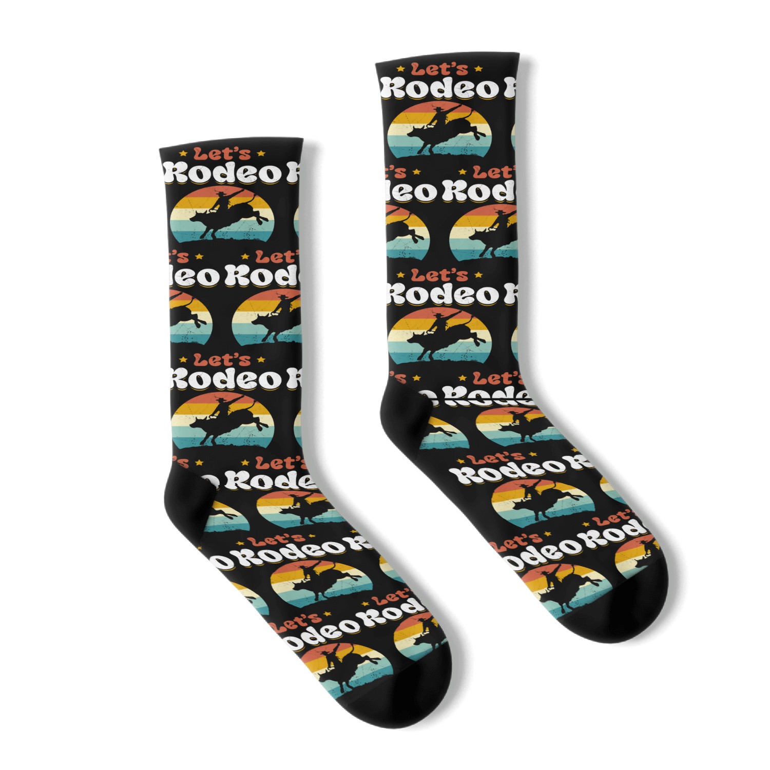 Rodeo Bull Riding Cowboy Cowgirl Socks