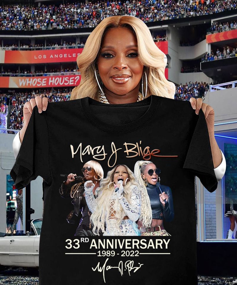 Mary J Blige 33rd Anniversary 1989 2022 Shirt, Mary J Blige 33 Years T Shirt