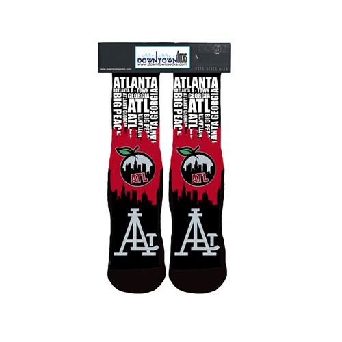 Atlanta Socks City Pro Football Socks Downtown Socks Cool Skyline Socks Rep Your City Socks