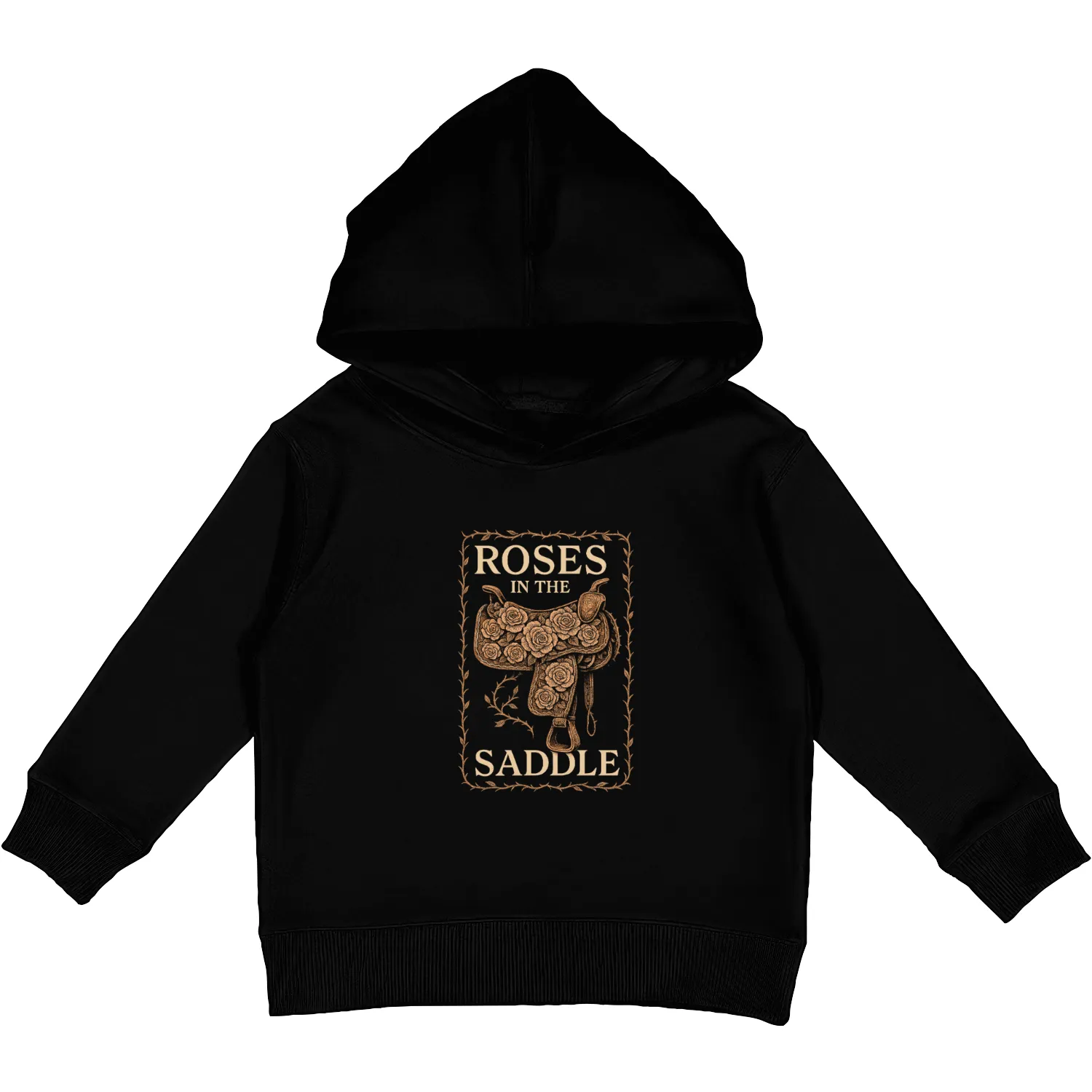 Soft Cowgirl Floral Rodeo Western Aesthetic Horse Kids Pullover Hoodies