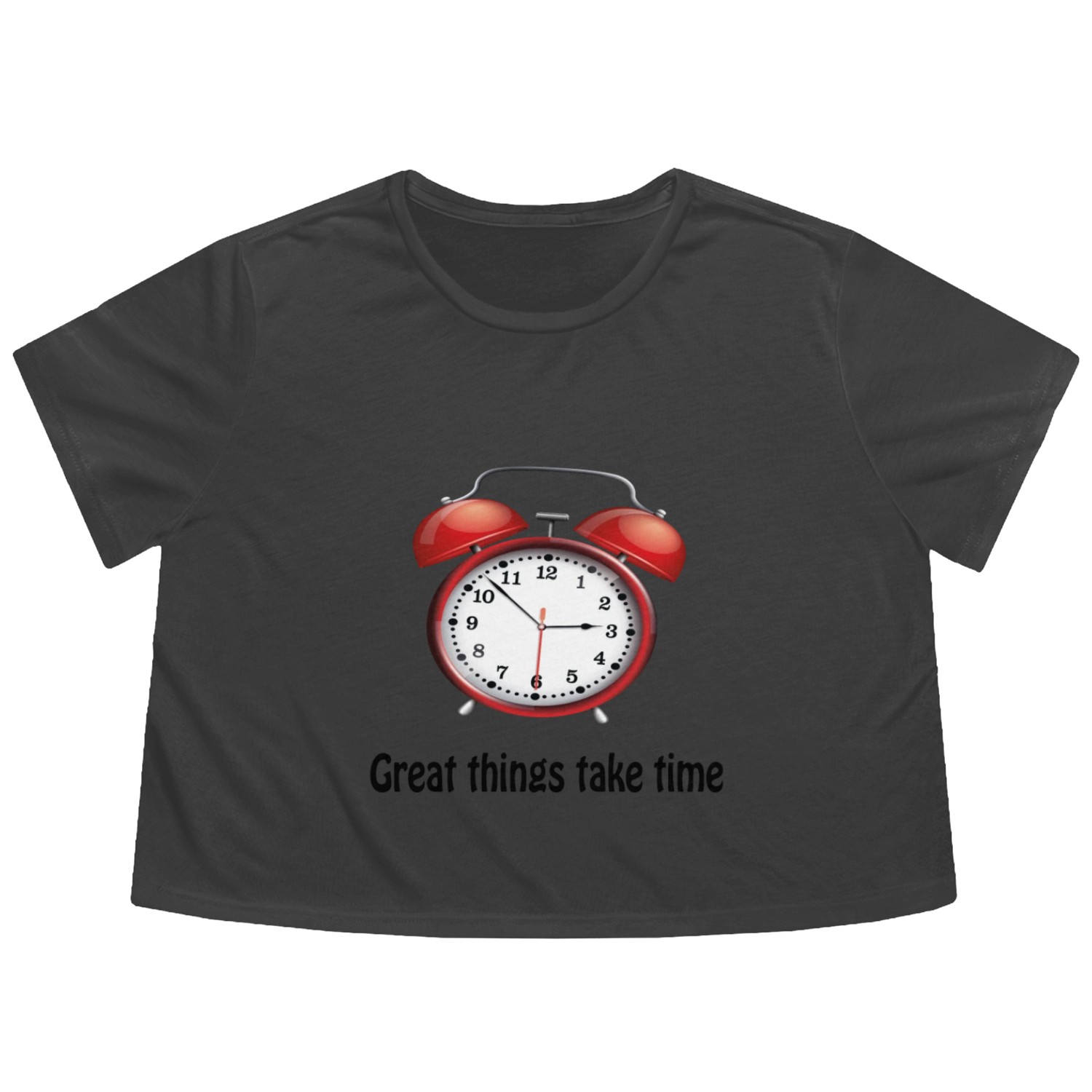 great things take time Flowy Cropped Tees