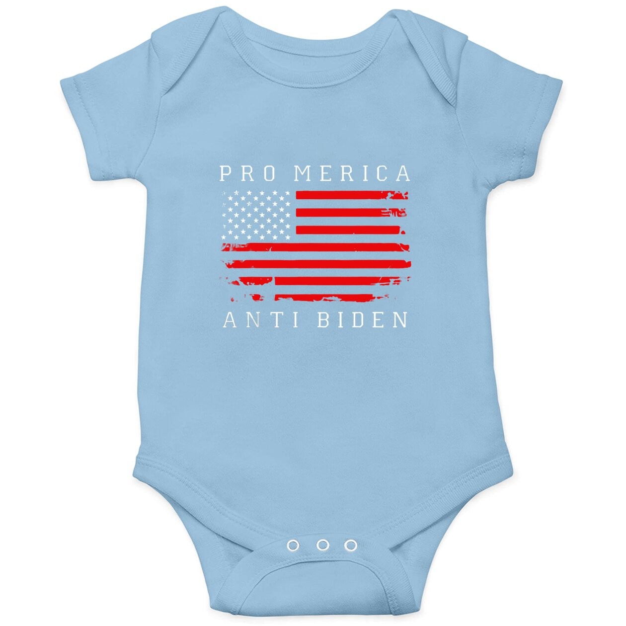 Pro America Anti Biden Flag Impeach Joe Biden Anti Biden Baby Bodysuit