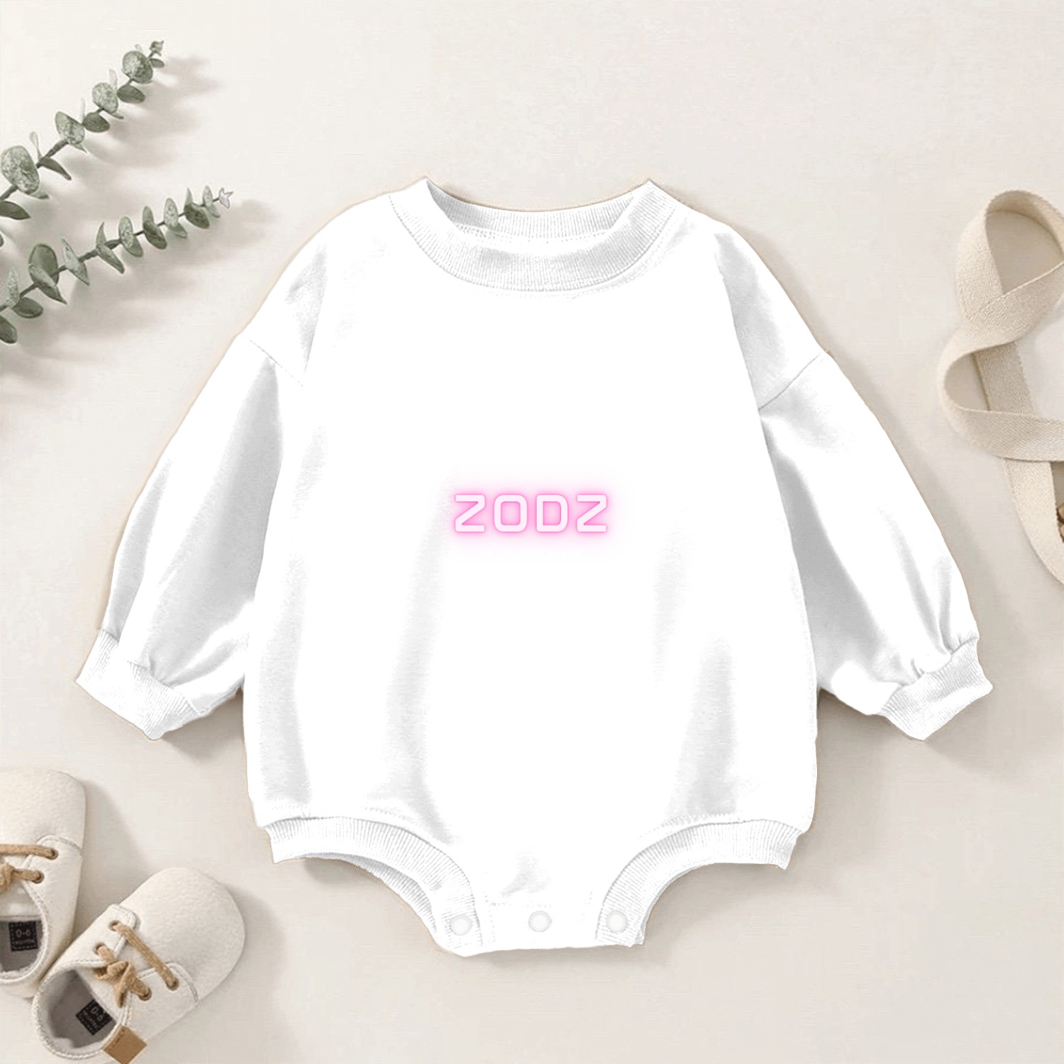Pink Black ZODZ Modern Fashion Baby Romper Sweatshirts 1