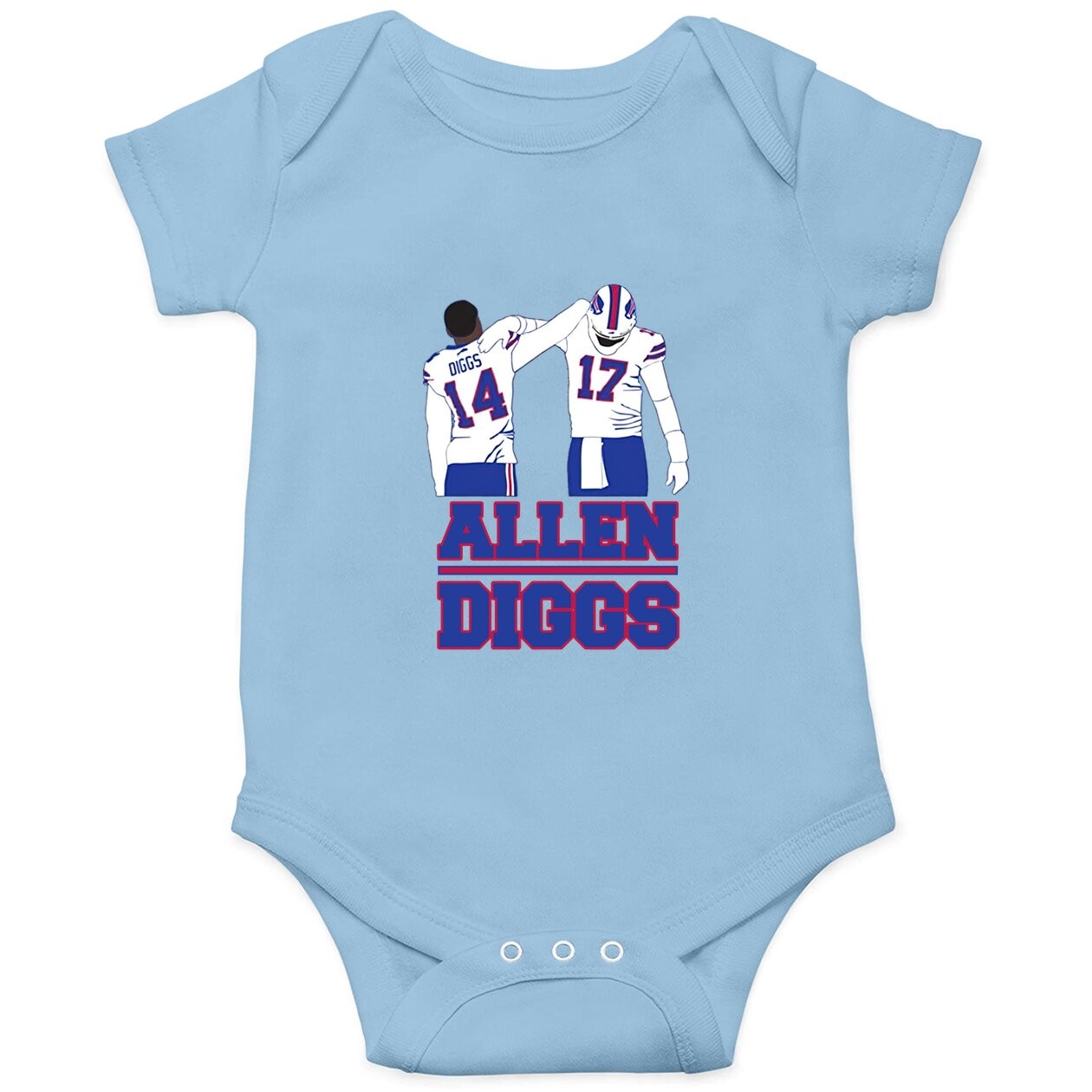 Stefon Diggs Josh Allen Back Pat Buffalo Football Fan Baby Bodysuit