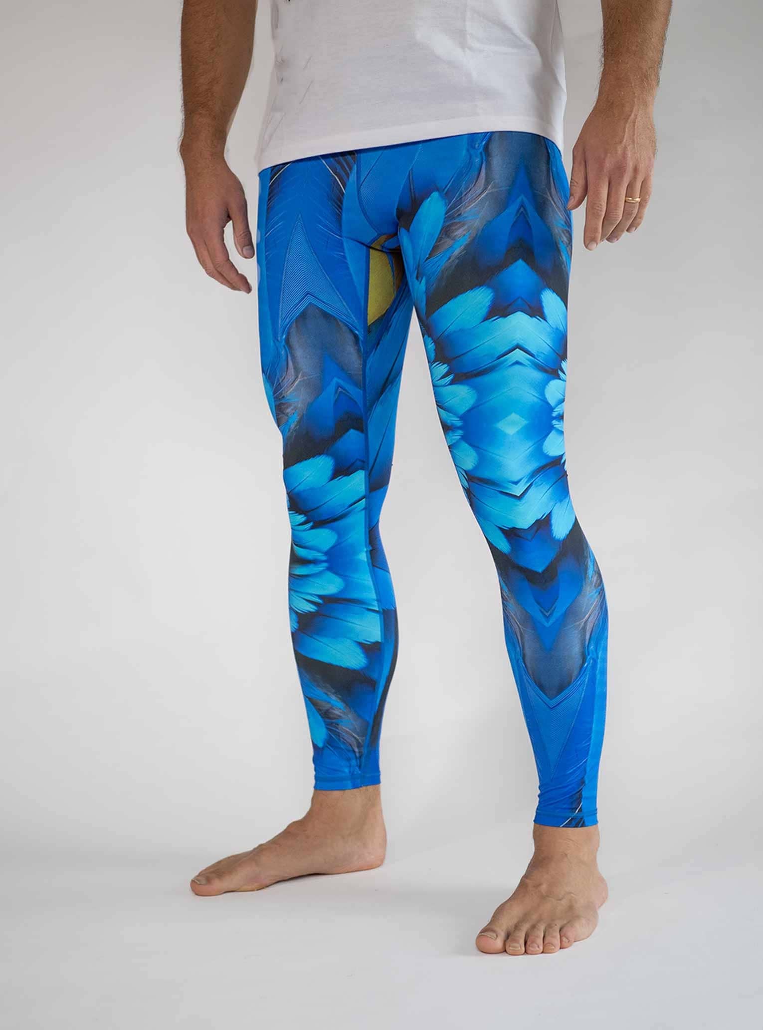 Men's sport tights / Men's leggings "Blue Bird"
