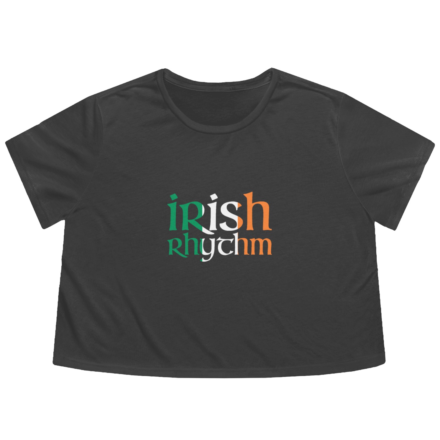 Irish Rhythm - Irish Flag - Irish Dance Flowy Cropped Tees