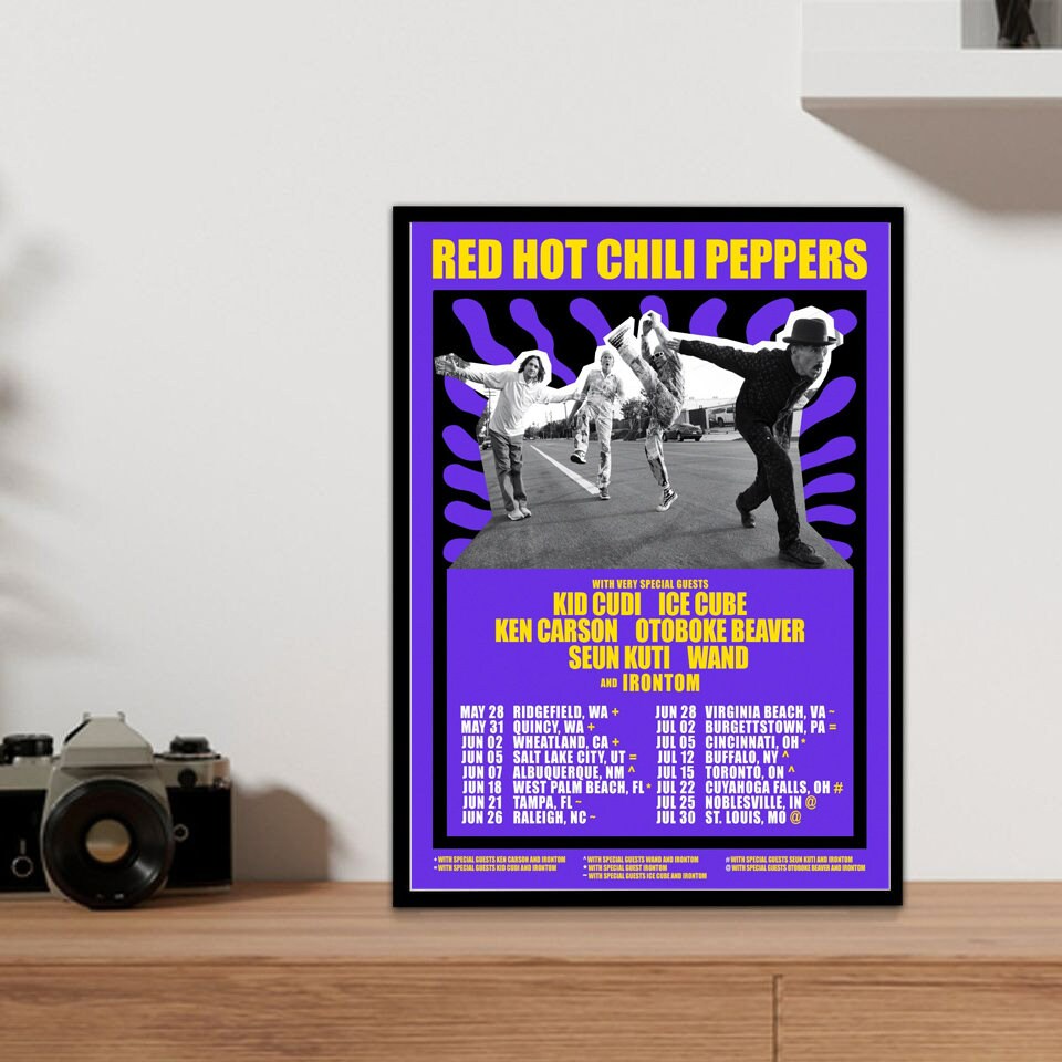 Red Hot Chili Peppers 2024 Tour Poster, RHCP poster