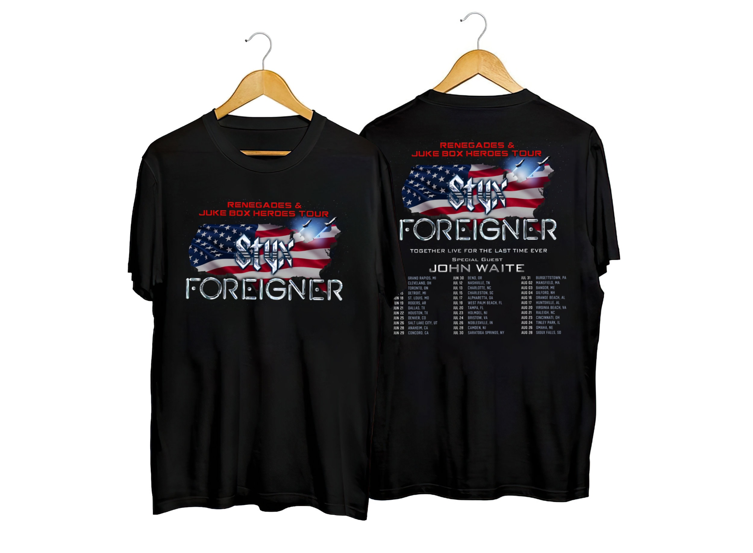 Foreigner 2024 Tour Shirt, Foreigner and Styxs Tour 2024 tee