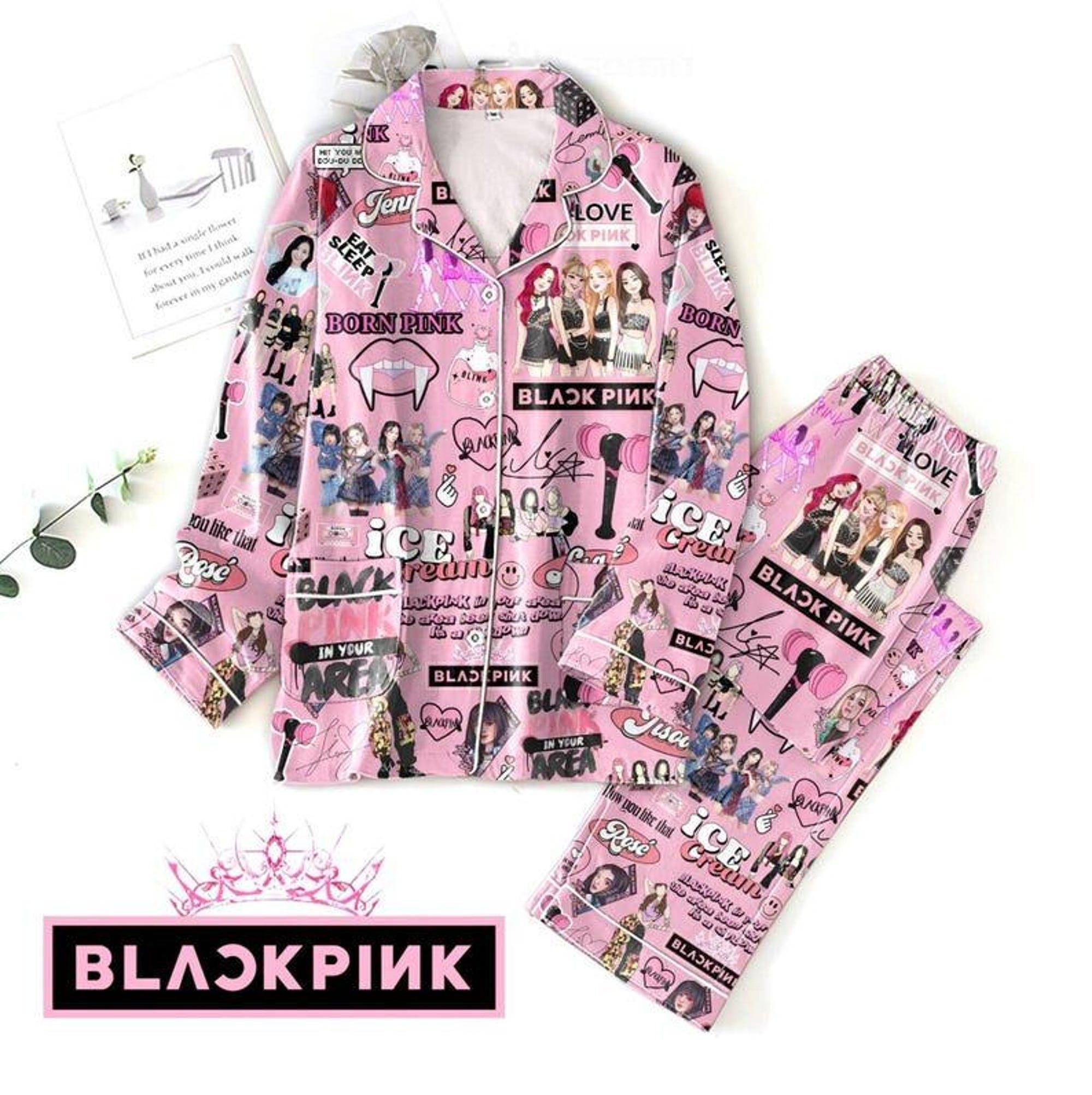 Black Pink In Your Area Pajamas Set, Born Pink 2023 World Tour Pjs, Kpop Girl Group 3D Pajamas, Merry Xmas Pajamas, Christmas Gift