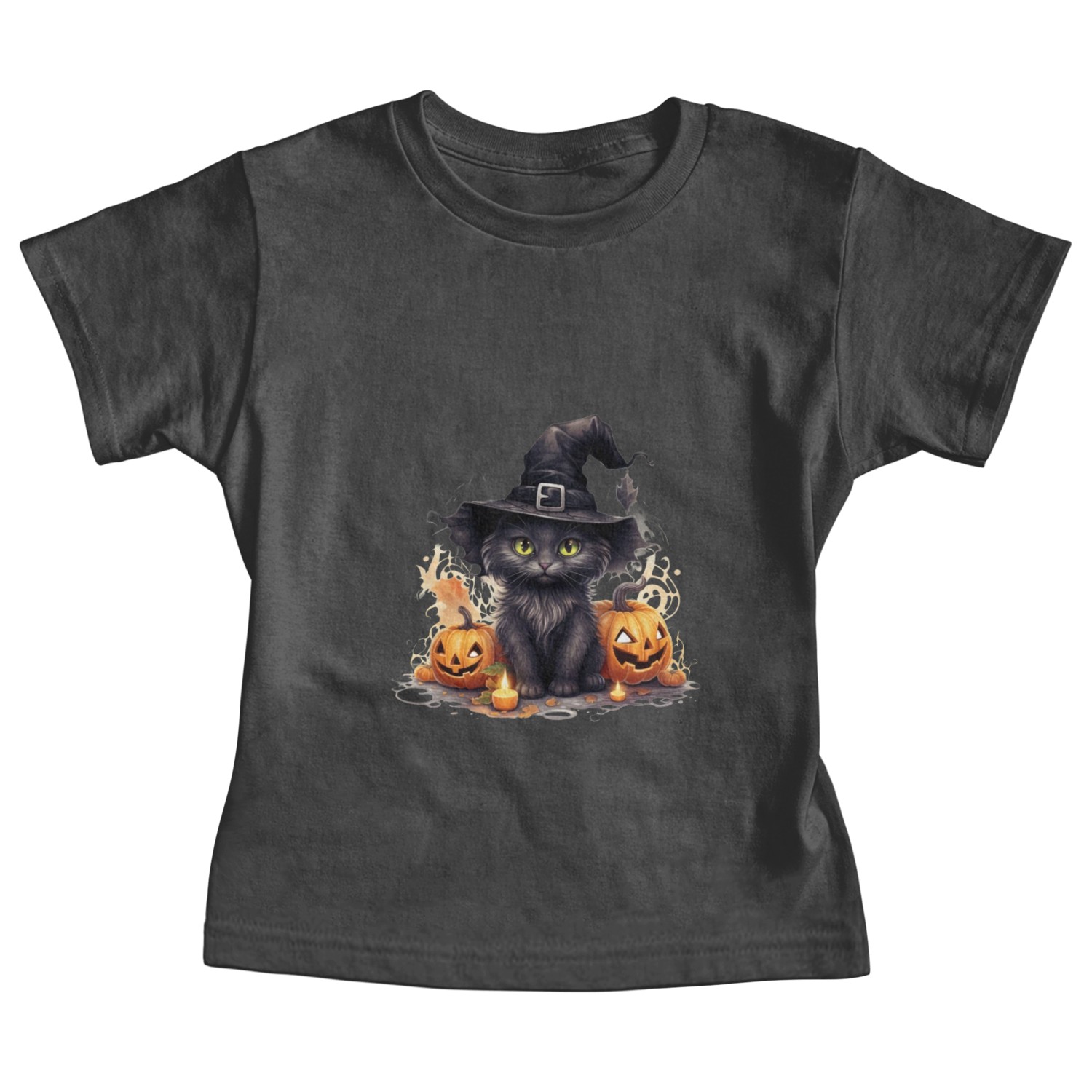 Cat Sticker, Black Cat Witch, Halloween, Baby Tees