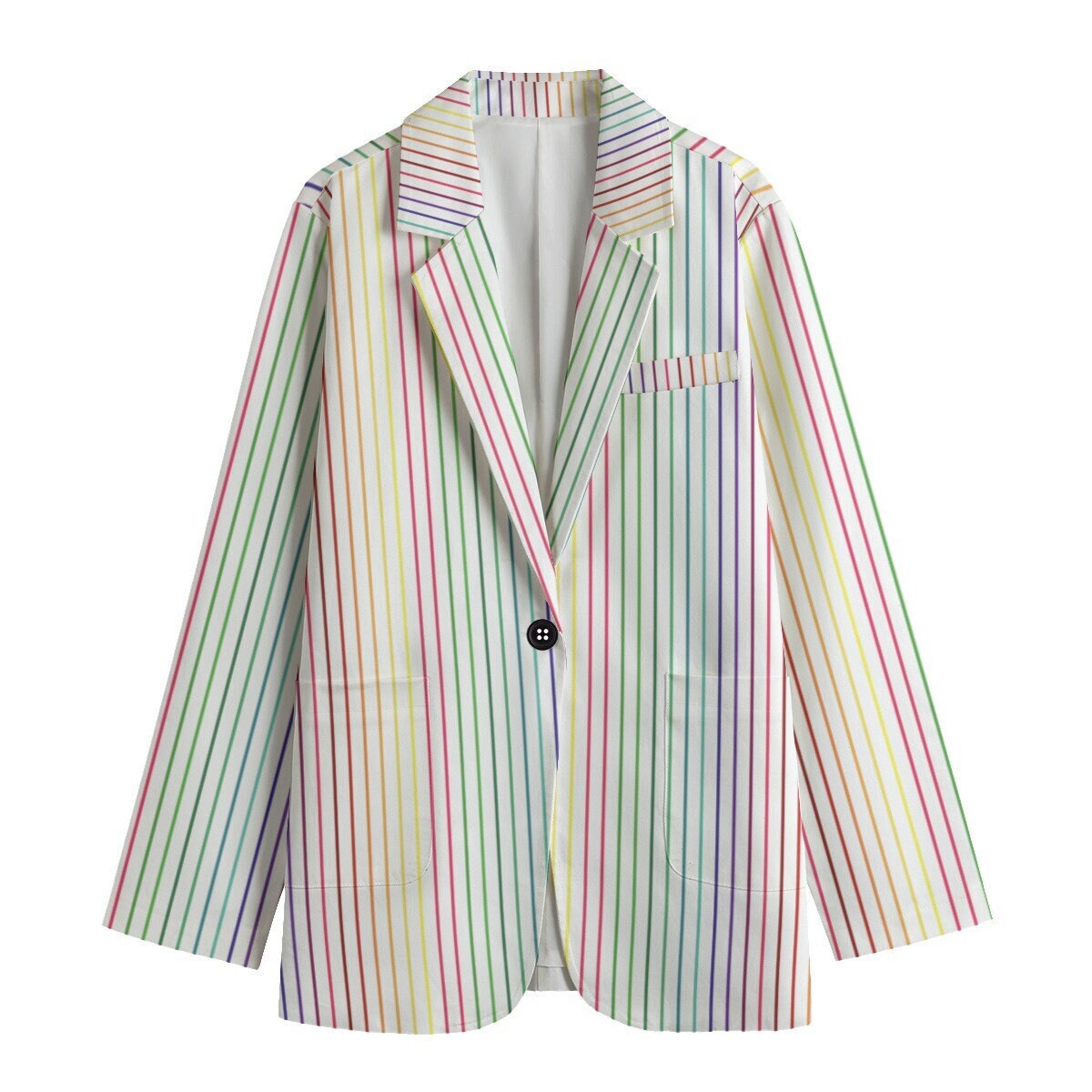 Love is love Women's Leisure Blazer, LGBTQ Blazer, original pride flag, rainbow flag, LGBTQIA, rainbow Blazer, pride Blazer, stripes