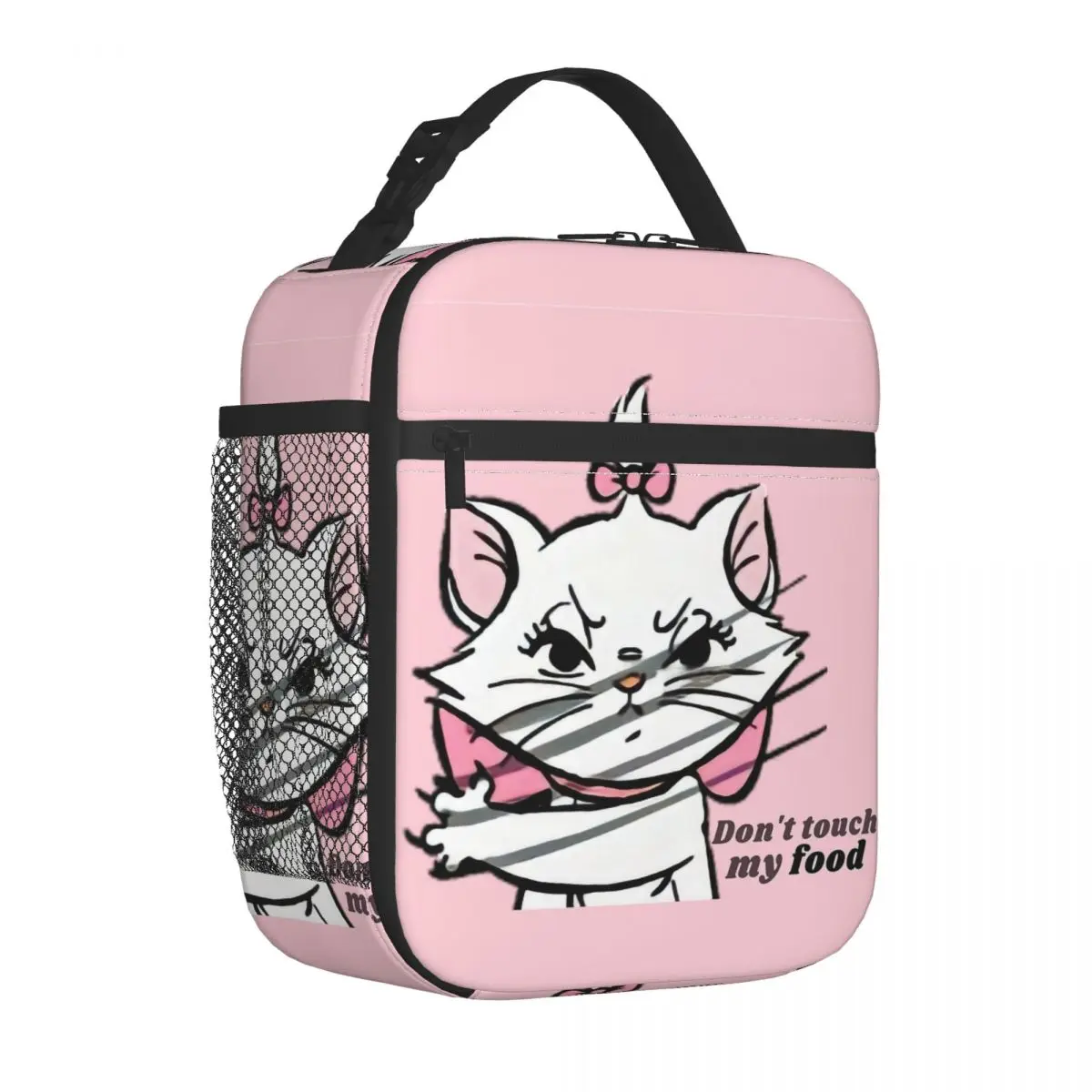 Don't Touch My Food Cute Marie Cat Insulated Lunch Bag, Thermal Bag, Meal Container, Large Lunch Box Tote, Bento Pouch, Outdoor.