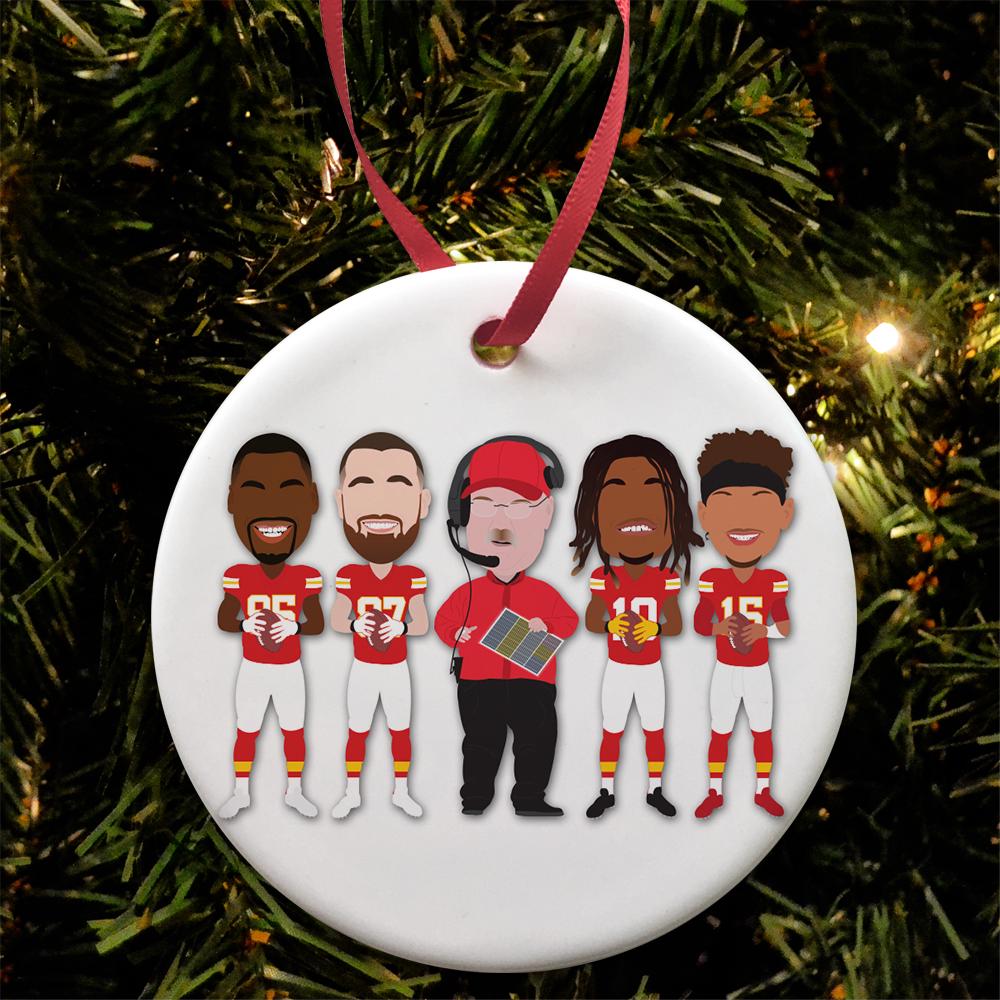 Chiefs 2024-25 Vector Heroes Ceramic Christmas Tree Decoration